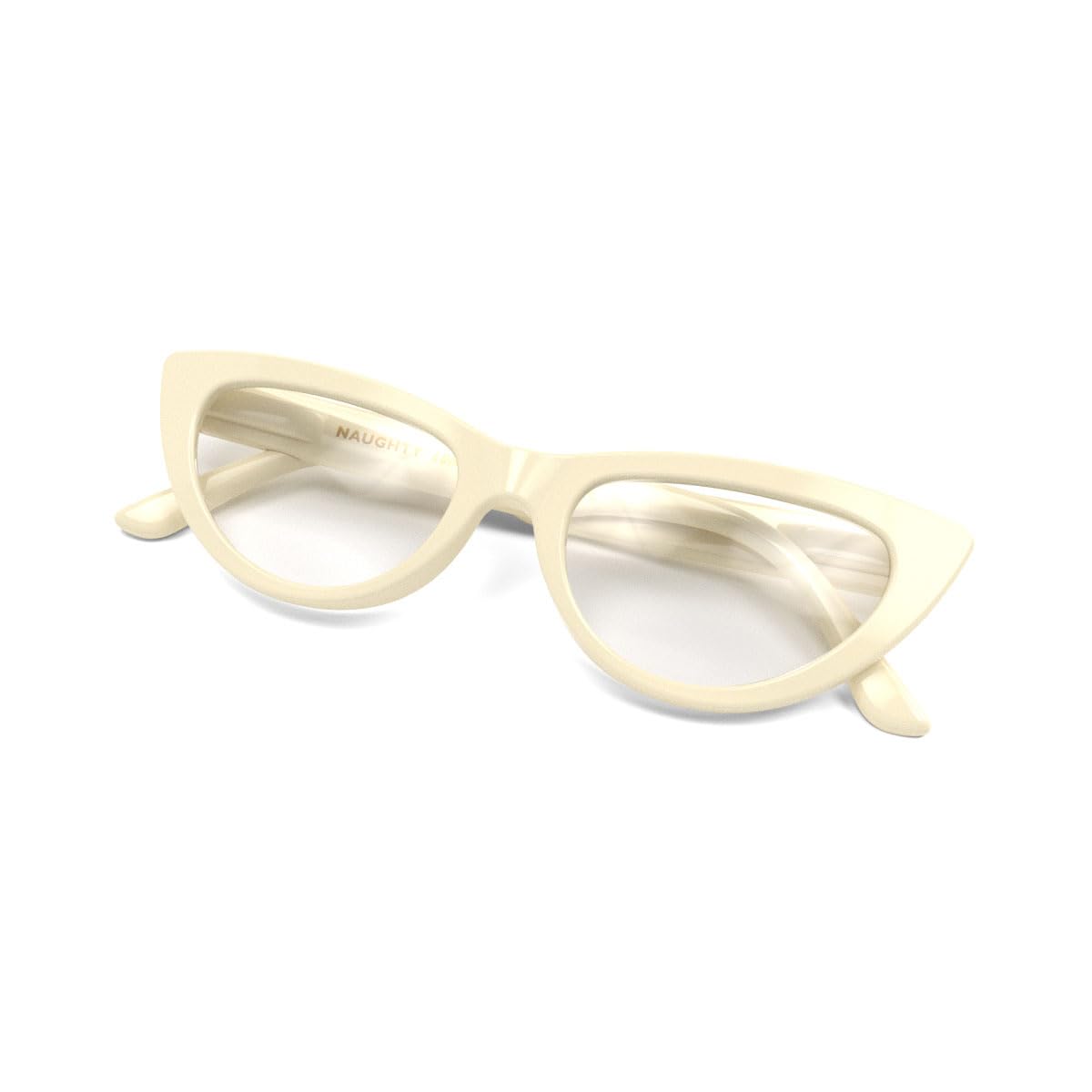 London Mole Cat Eye Reading Glasses for Women - Stylish Designer Readers with Fun Naughty Print - Perfect for Reading, Office, and Fashion Accessories