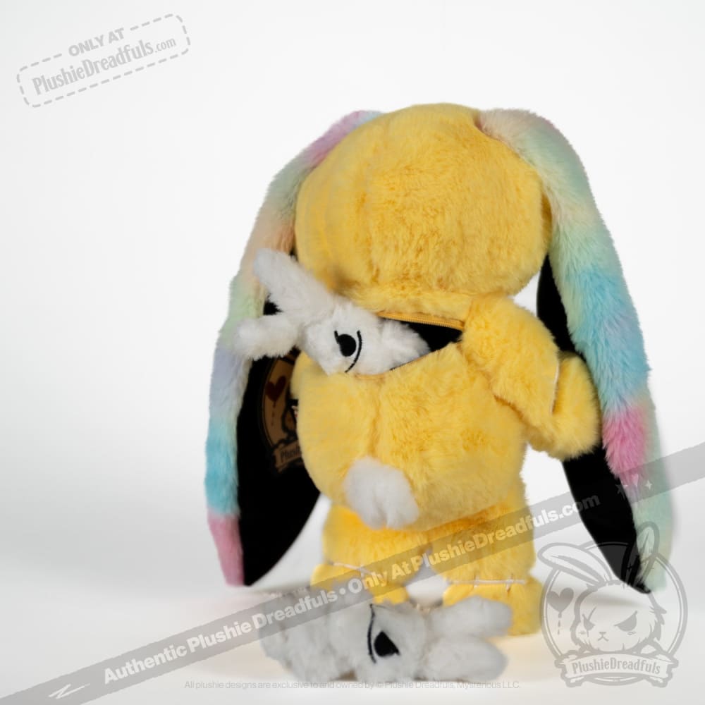 Plushie Dreadfuls Anxiety Rabbit Stuffed Animal - Yellow Limited Edition Soft Plush Toy for Stress Relief & Comfort | Perfect for Anxiety Support, Therapy, and Cuddling