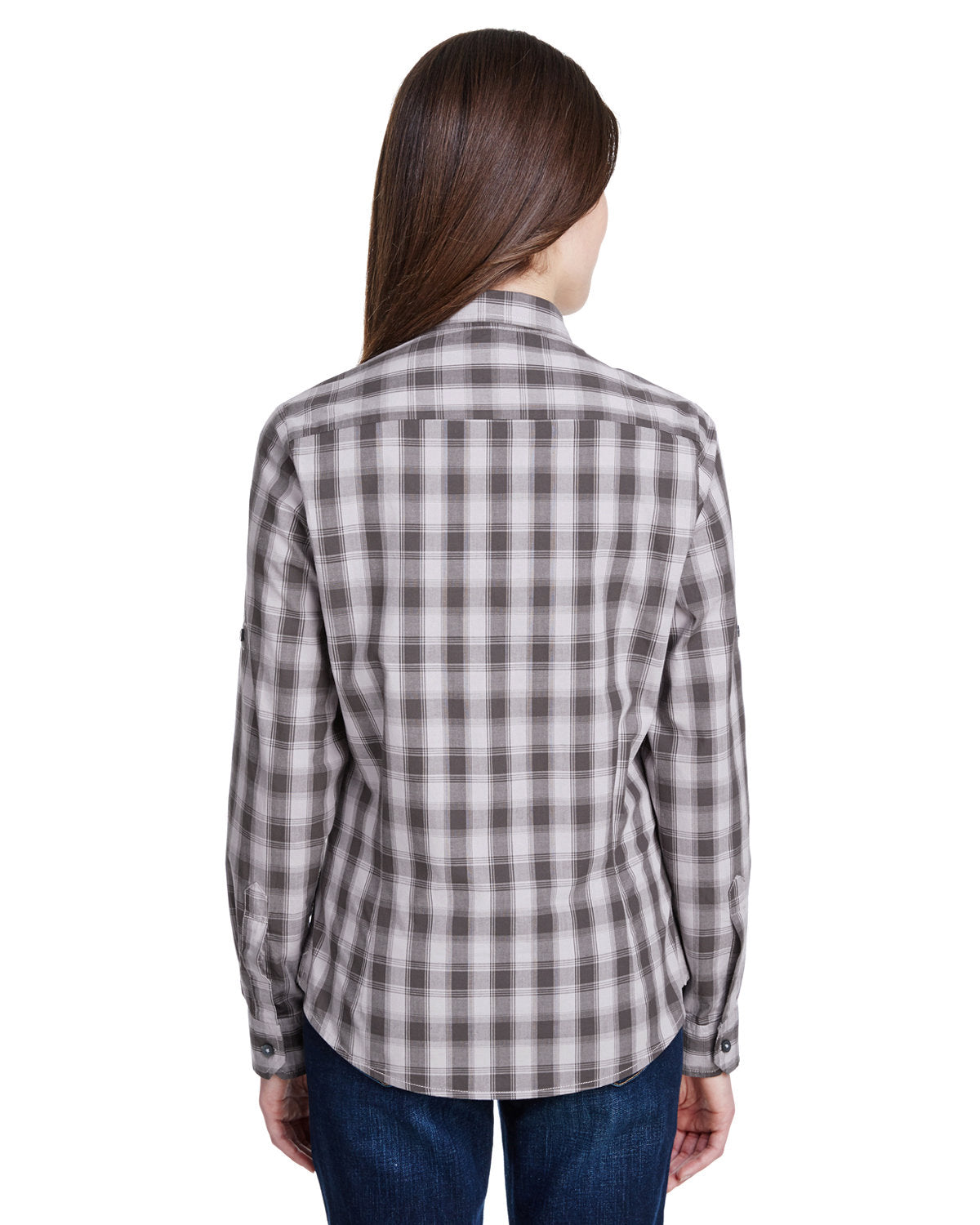 Reprime RP350 Women's Mulligan Check Long Sleeve Cotton Shirt - Artisan Collection - Casual Office Wear & Outdoor Activities