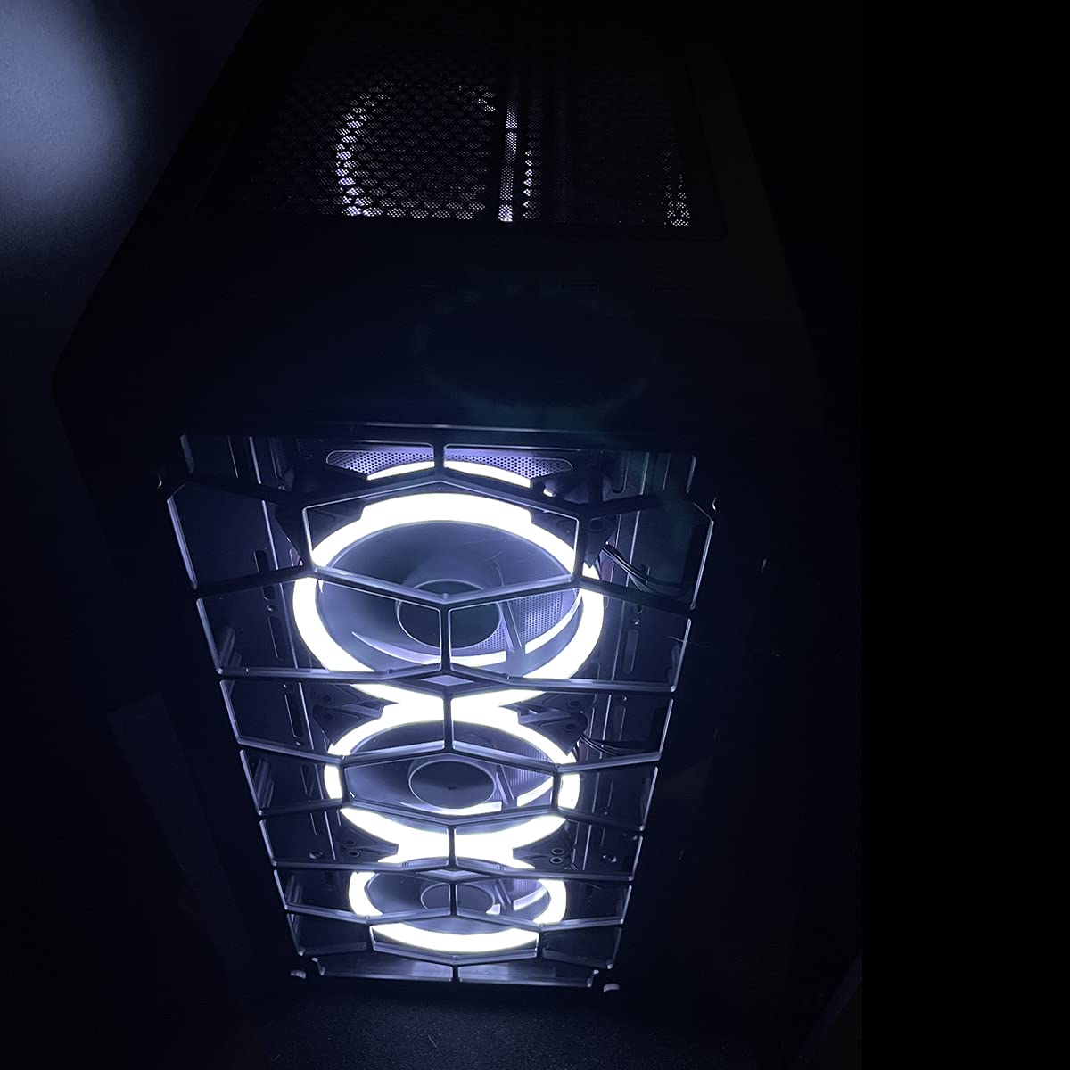 P44 Black Gaming Tempered Glass Case - Universal Hub Compatible with 4 Pirate Duo Rings | Perfect for PC Builds & Gaming Setups