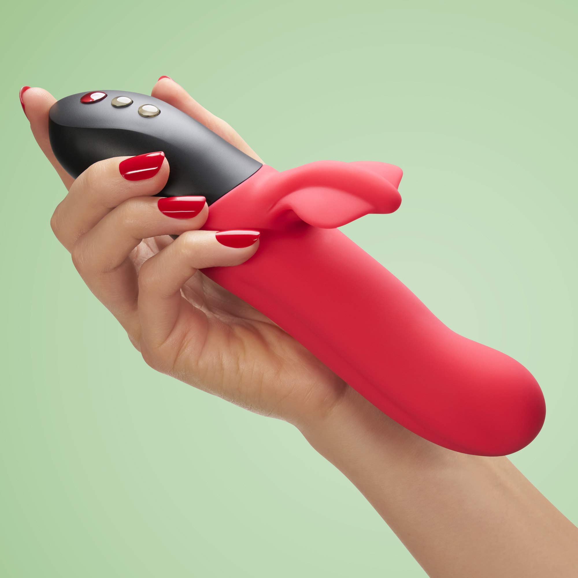 Fun Factory Stronic Realistic Thrusting Dildo Vibrator - Bi Fusion Red | Powerful Self-Thrusting Adult Toy for Women, Men & Couples | Perfect for Solo Play, Couples Intimacy & Sensual Massage