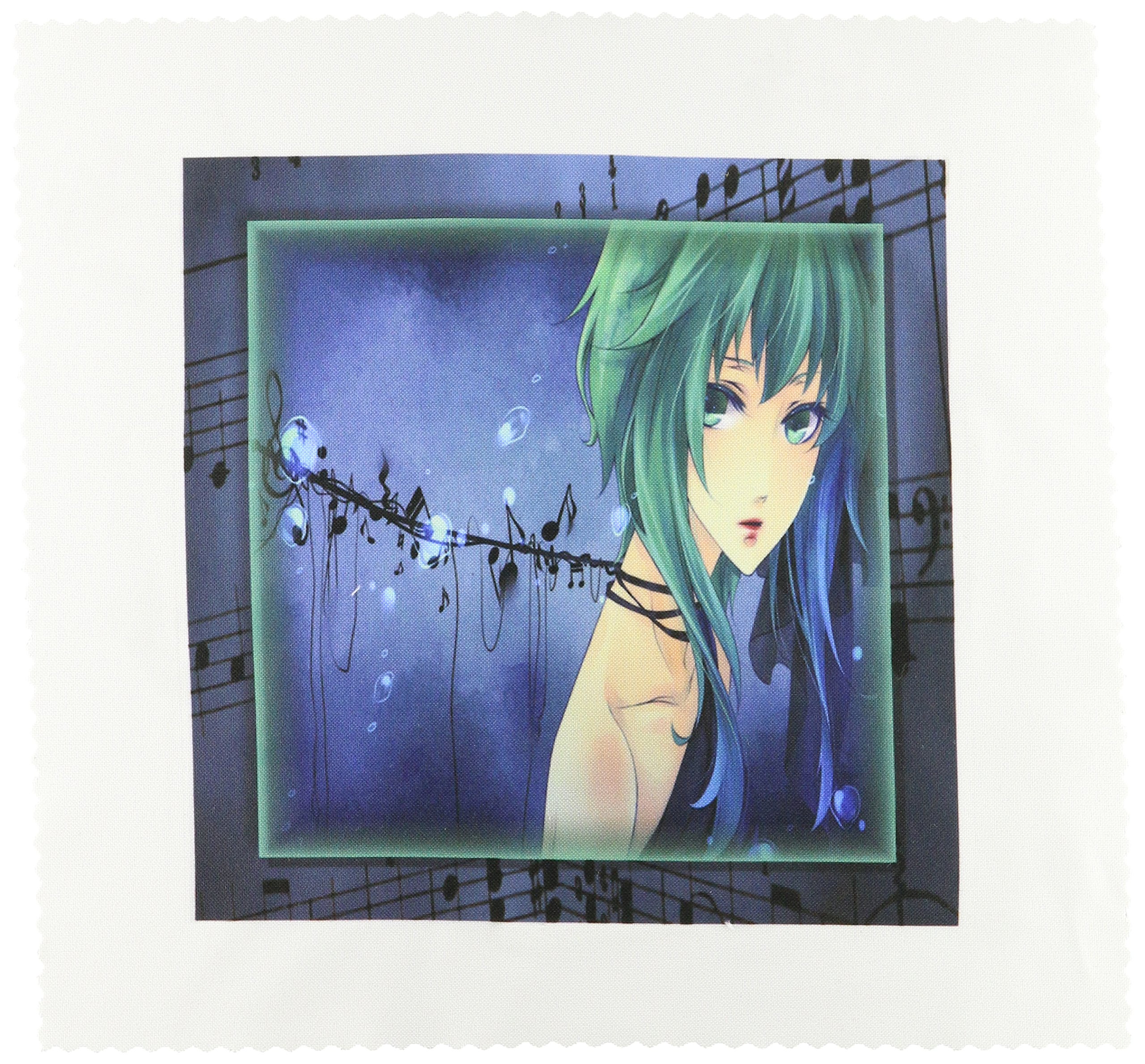 3dRose Anime and Notes 10x10 Inch Square Quilt - Perfect for Home Decor, Bedding, and Gift Giving | Cute Japanese Anime Design Fabric