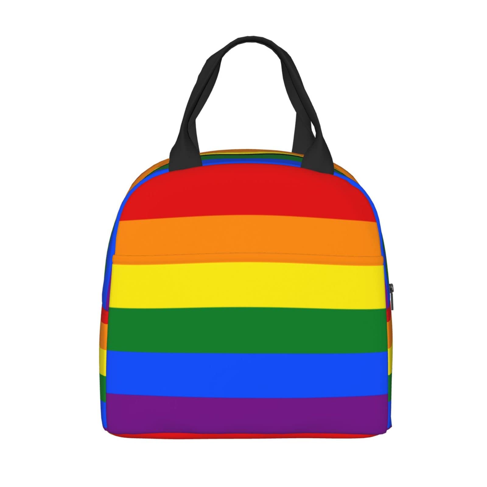 Rainbow Insulated Lunch Box for Kids - Reusable Thermal Lunch Bag for Boys & Girls, Perfect for School, Camping, Hiking, Picnic, Beach & Travel - Ideal for Keeping Meals Fresh All Day