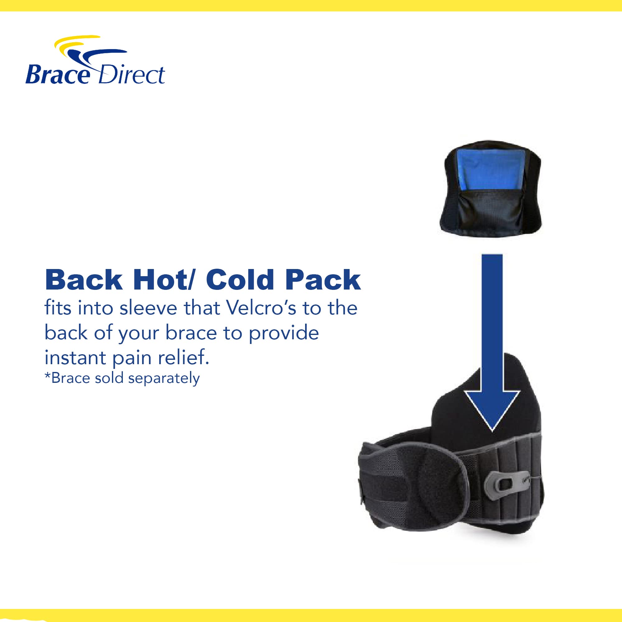 VertebrAlign LSO Medical Back Brace with Hot & Cold Therapy Pack - Support for Lower Back Pain Relief, Posture Correction & Injury Recovery - Ideal for Office Work, Sports & Daily Activities