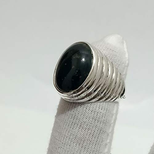 92.5 Sterling Silver & Natural Bloodstone Oval Statement Ring for Women & Men - Elegant Gemstone Jewelry for Gifts, Weddings & Everyday Wear