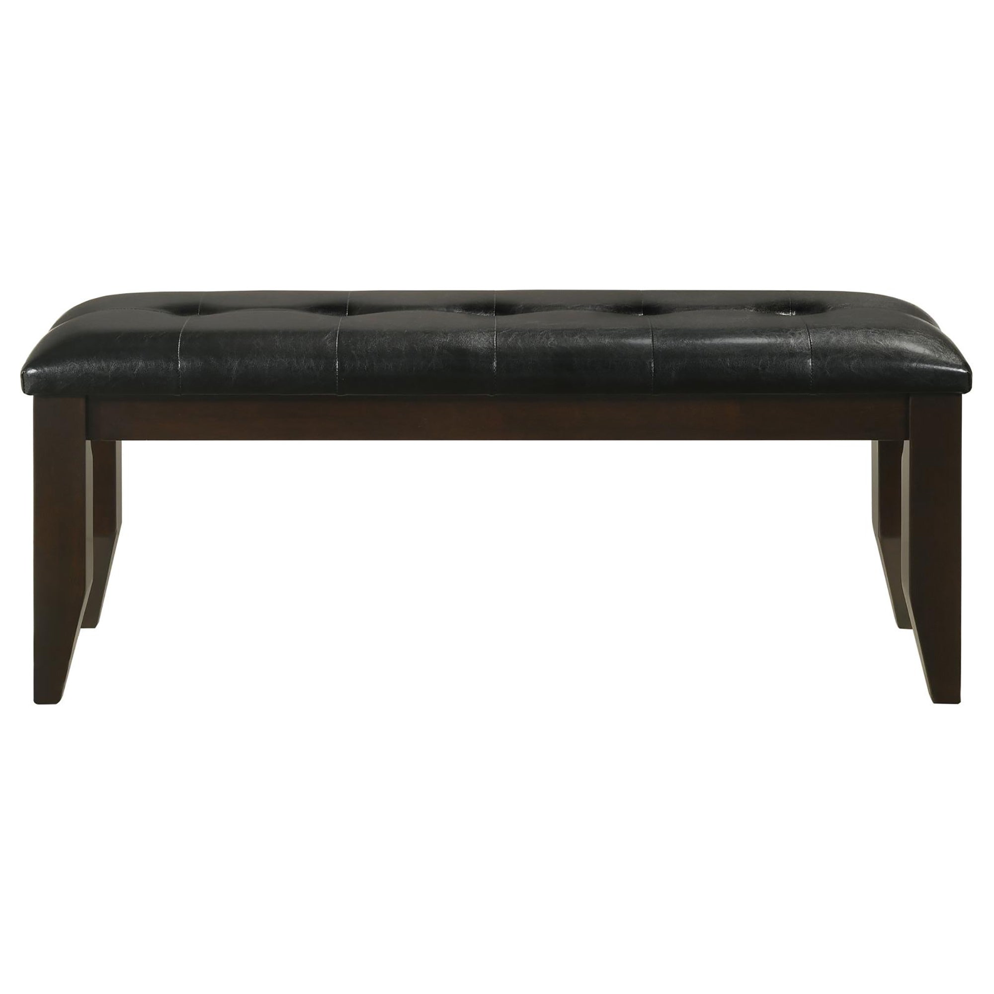 Stylish Cappuccino & Black Upholstered Dining Bench - Comfortable Kitchen Seating for Breakfast Nook, Dining Room or Entryway