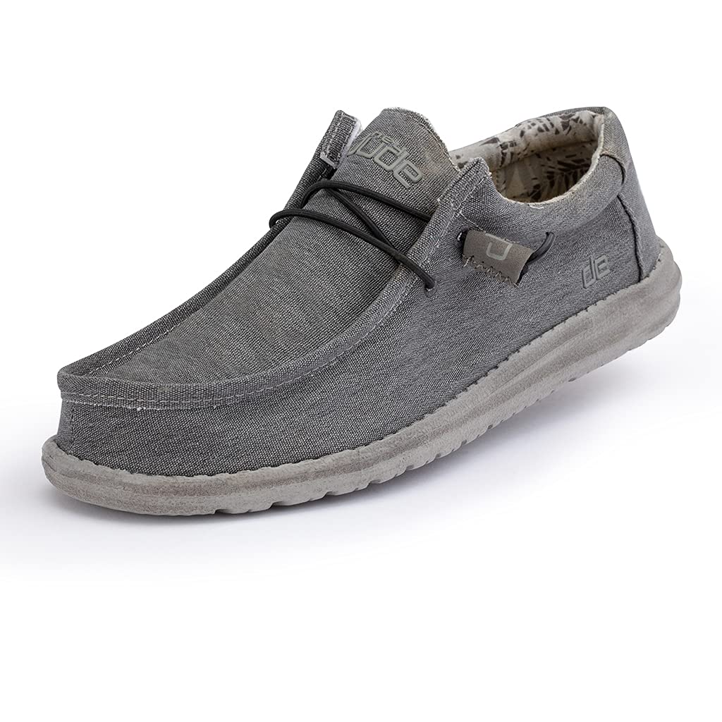 Hey Dude Men's Wally Loafer Shoes - Comfortable Slip-On & Lace-Up Design in Multiple Colors | Casual & Dress Wear for Men | Perfect for Work, Travel & Everyday Use