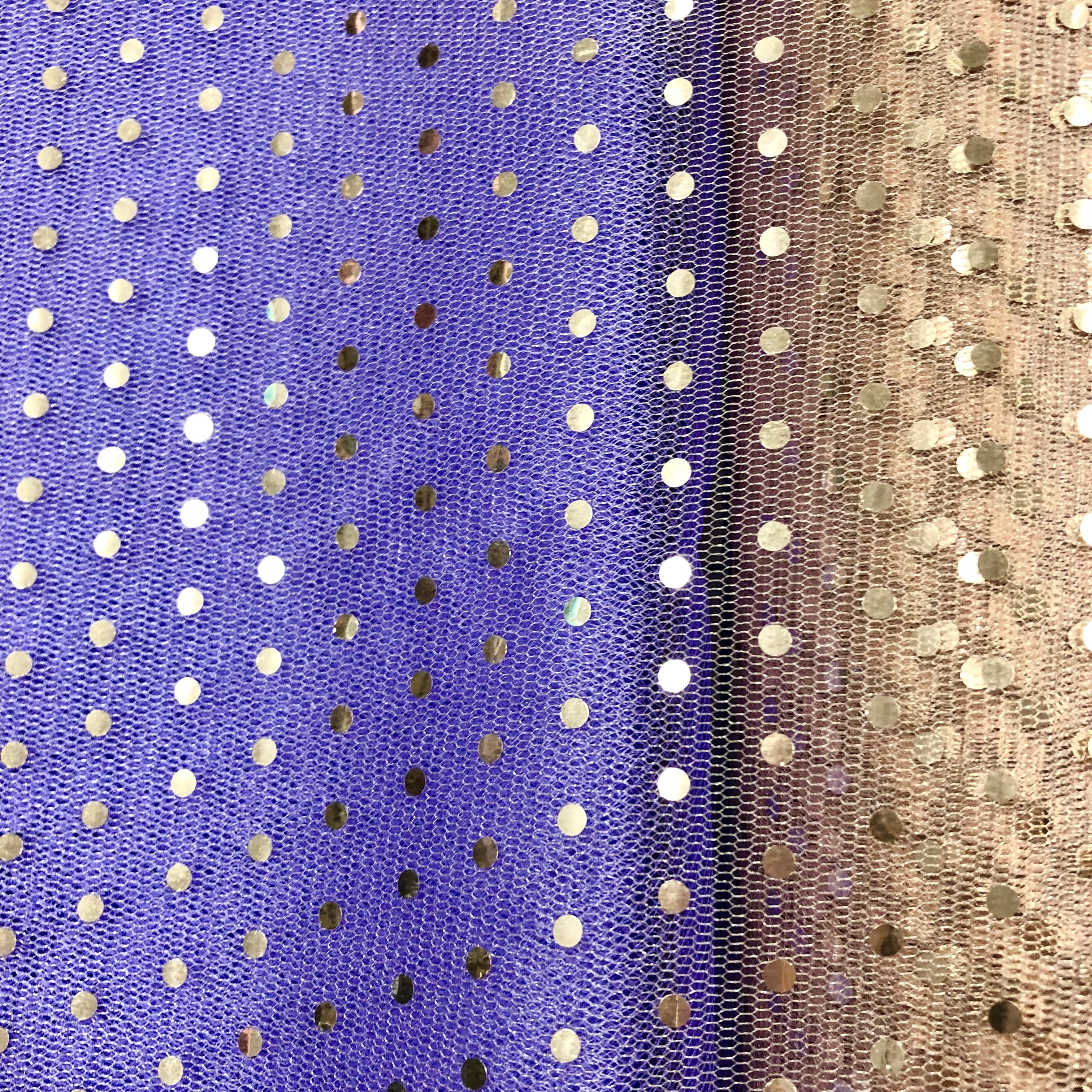 Hologram Dot Tulle Fabric - 58/60 Inches Wide Beige with Gold Dots - Perfect for Wedding Decor, Party Backdrops, and DIY Craft Projects
