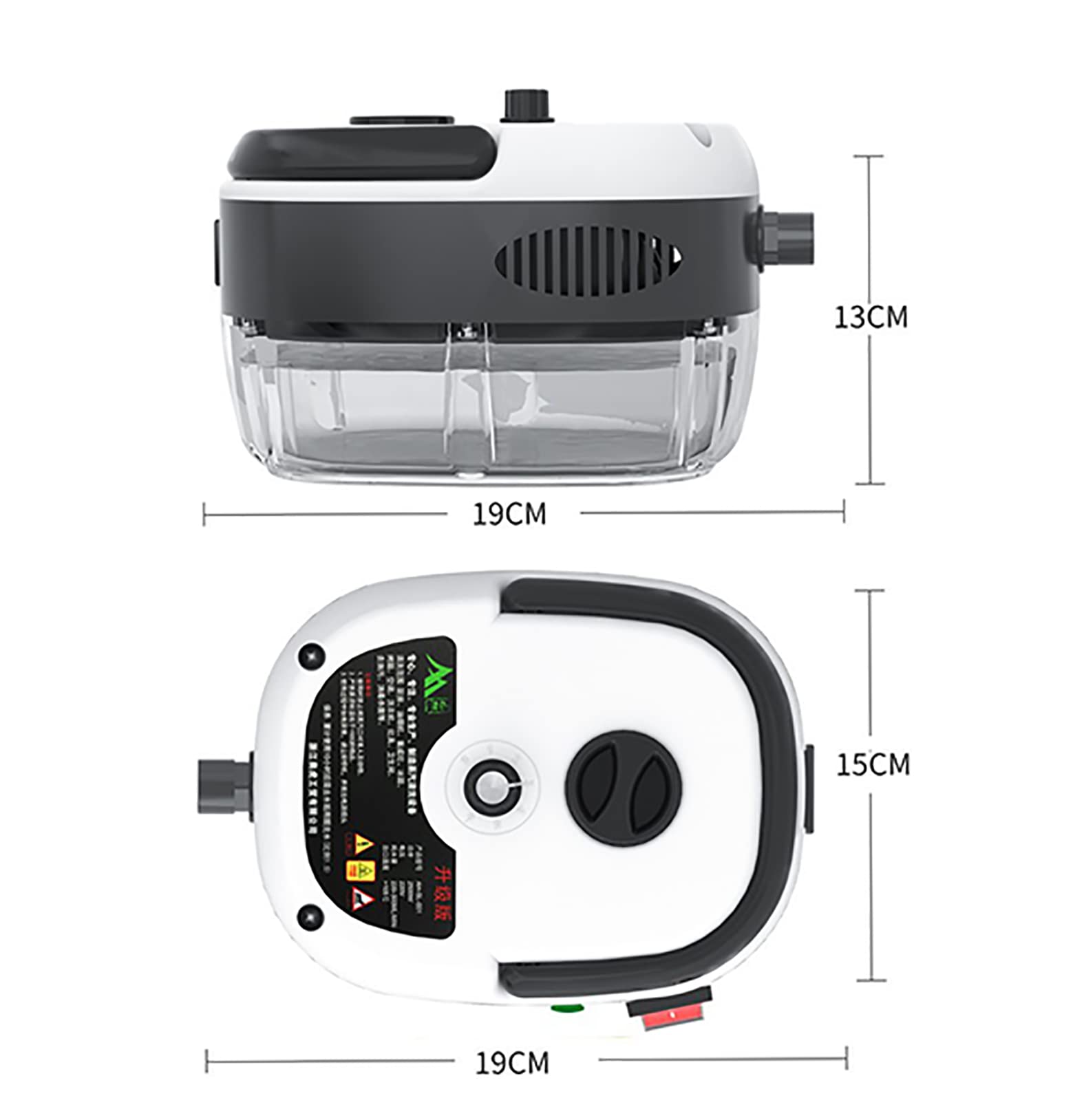 2500W High Pressure Handheld Steam Cleaner - Portable Steam Cleaning Machine for Kitchen, Bathroom, Furniture, Windows & Cars - Automatic Steam Mop with Powerful Cleaning - Perfect for Deep Cleaning Stains, Grease & Grime (White)