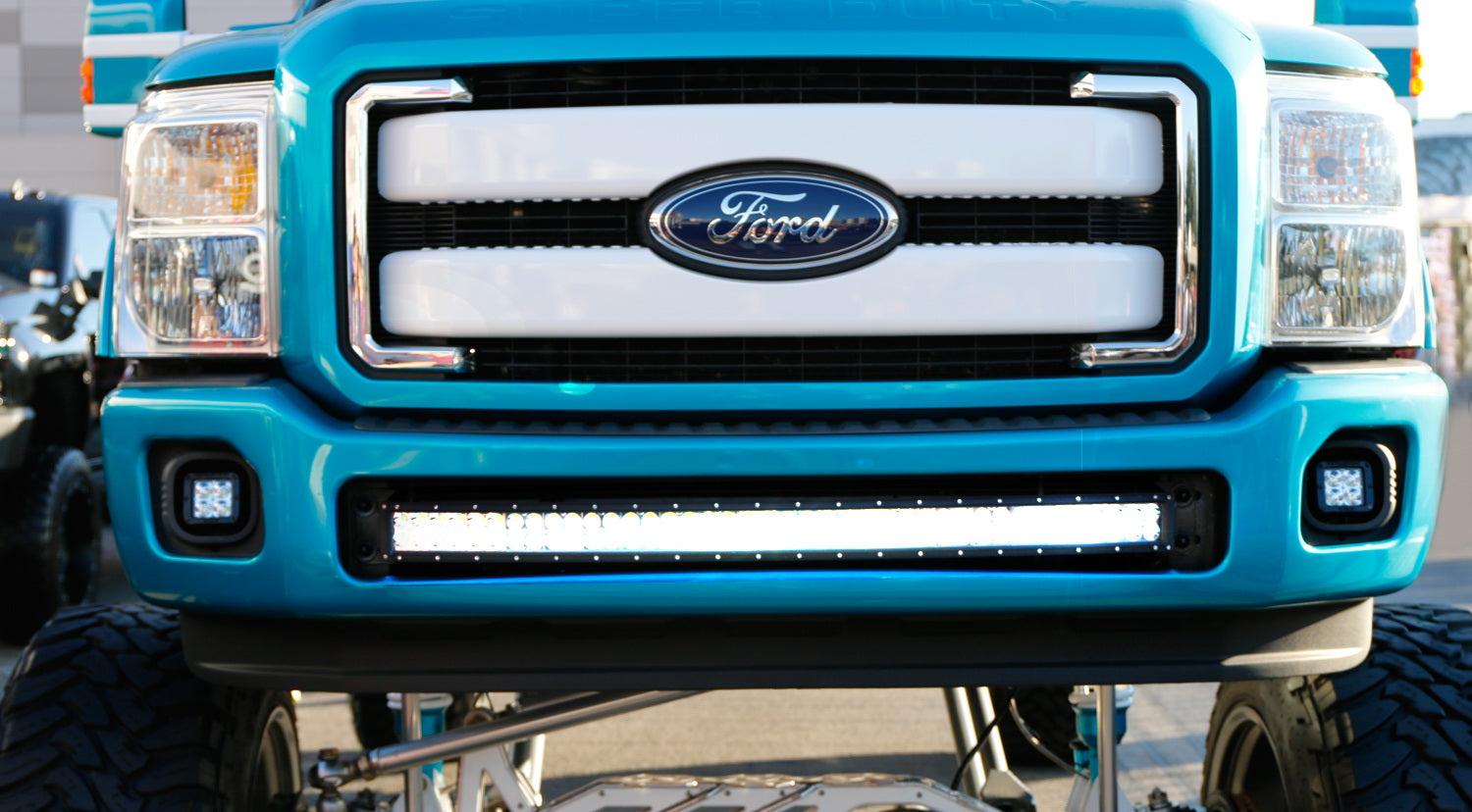 240W 40-42 Inch LED Light Bar with Lower Bumper Bracket for 2011-2016 Ford F250 F350 Super Duty Trucks - Off-Road, Camping & Night Driving Lighting Upgrade