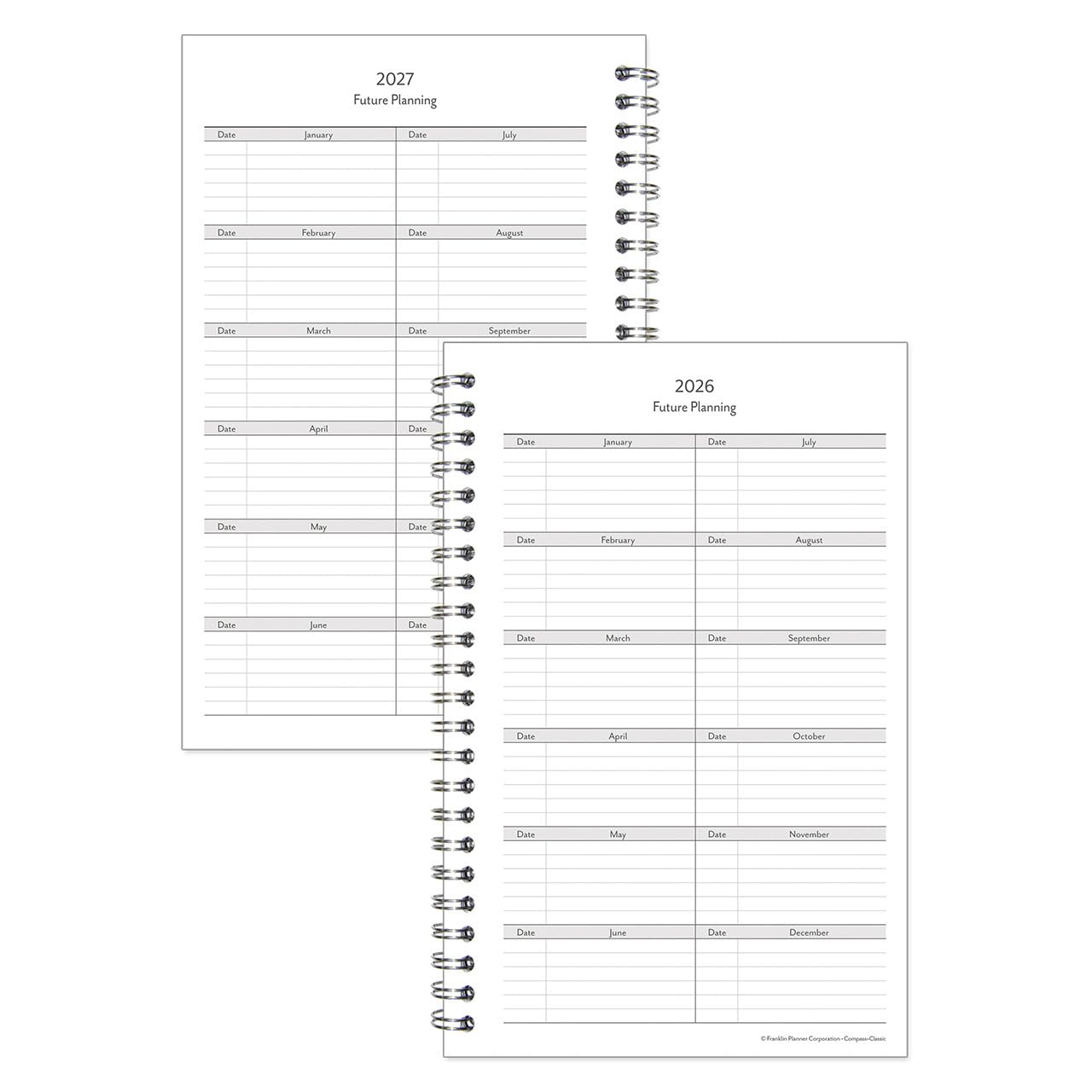 FranklinCovey 2025 Daily Planner - Two Page Per Day Wire-Bound Organizer (Classic, January to December) | Perfect for Goal Setting, Time Management & Productivity | Office, School & Home Use