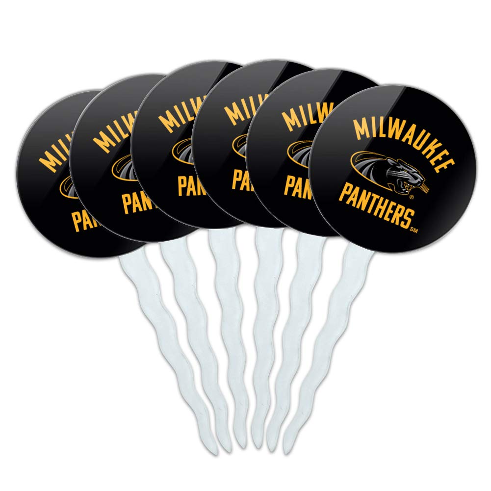 University of Wisconsin Milwaukee Official Panthers Cupcake Toppers - Set of 6 Decorations for Baking, Parties, and School Spirit Events | Perfect for Game Day Treats, Birthday Cakes, and Alumni Gatherings
