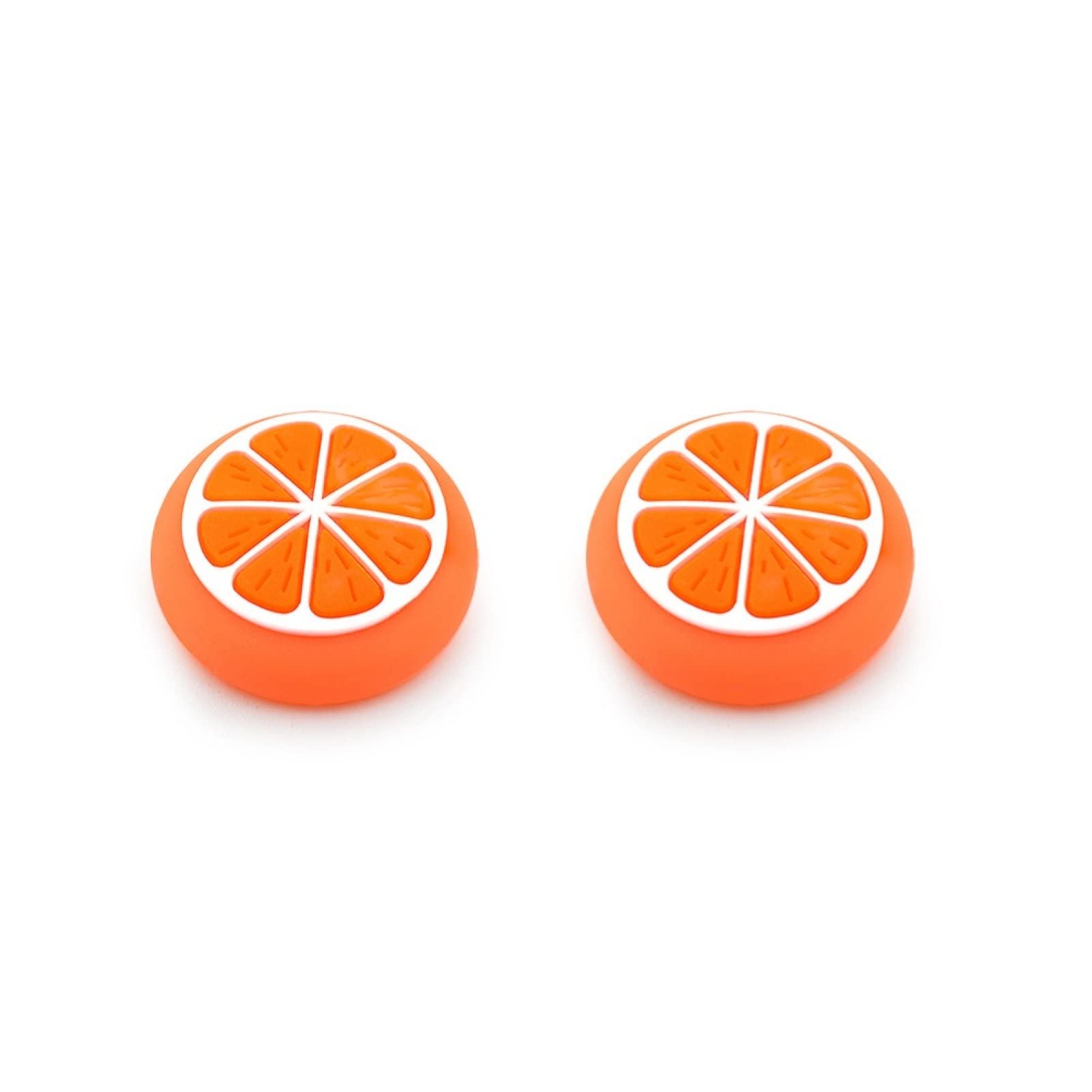 IKAXIYO 2-Pack Orange Thumb Grip Caps for Nintendo Switch Lite Controller - Ergonomic Joystick Covers for Enhanced Gaming Comfort & Grip (Perfect for Mario Kart, Animal Crossing & Long Gaming Sessions)