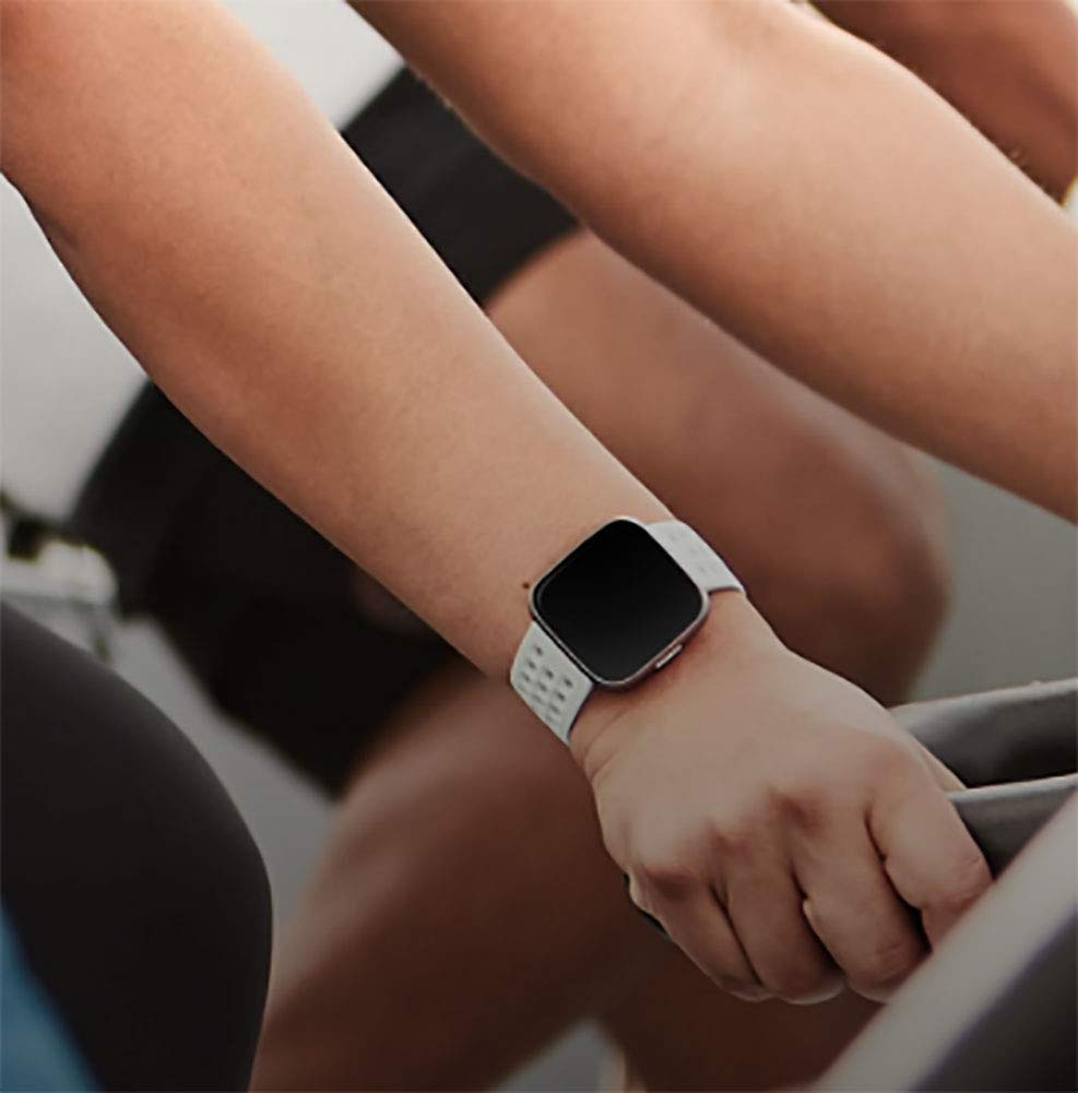 Breathable Sport Bands Compatible with Fitbit Versa 2/Versa/Versa Lite - Replacement Wristbands for Women & Men (Small/Large) - Perfect for Running, Gym Workouts & Daily Fitness Tracking