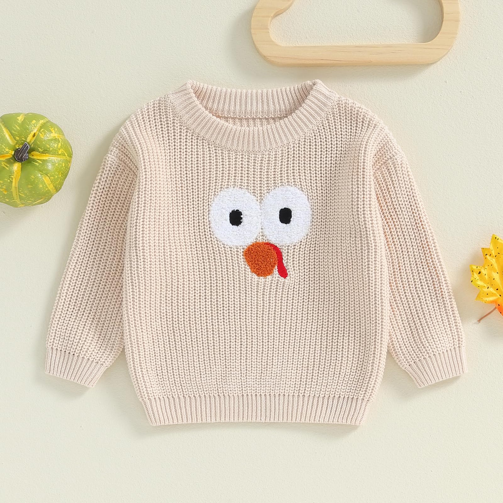 Adorable Baby Thanksgiving Outfits for Toddler Boys & Girls - Cute Turkey Embroidered Sweater for Newborns & Infants | Fall & Winter Holiday Clothes for Family Gatherings & Photo Shoots