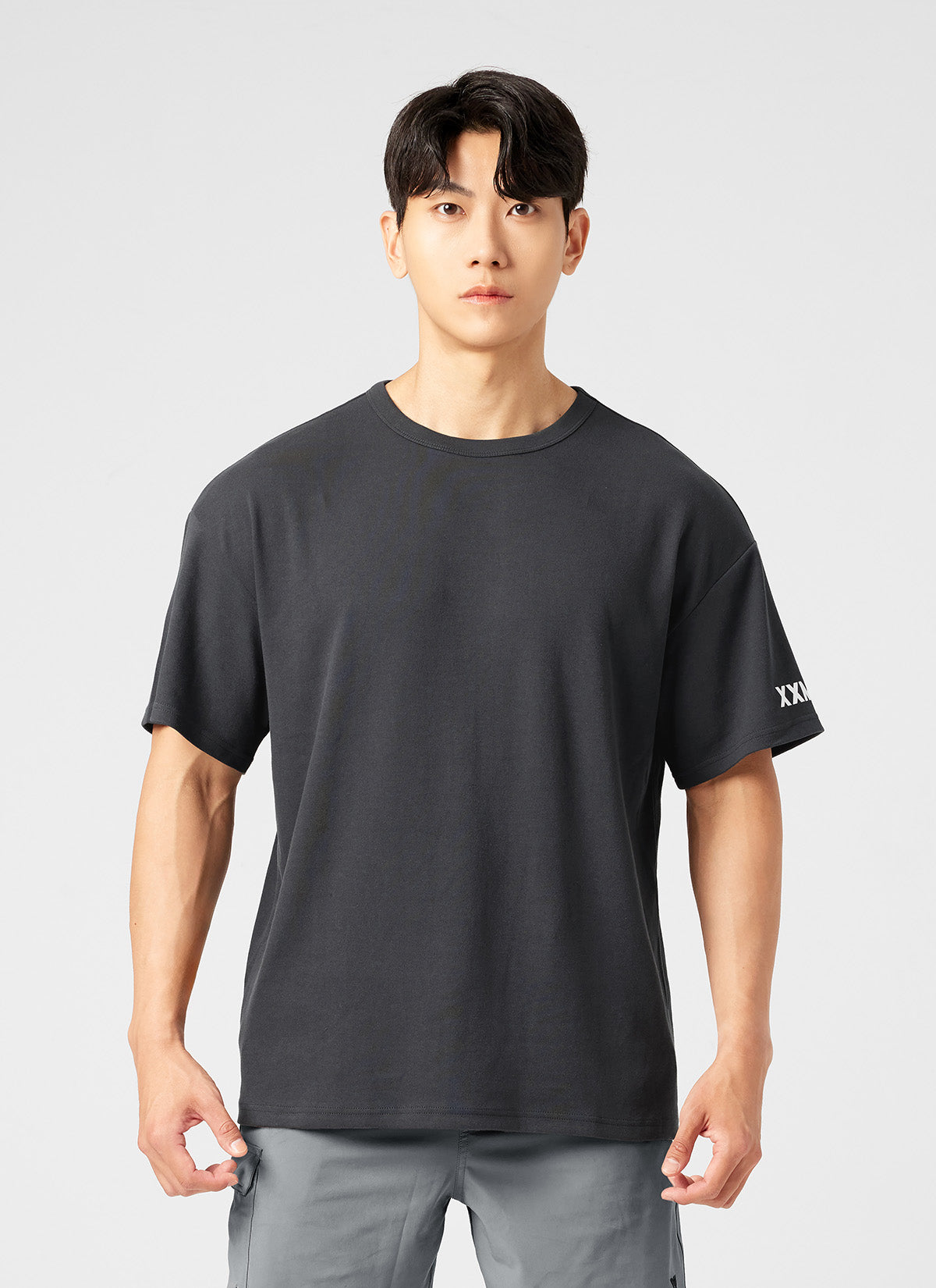 Stretchy Logo Overfit Short Sleeve T-Shirt for Women - Comfortable Casual Wear for Gym, Lounge & Street Style
