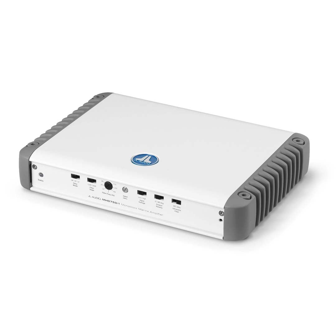 JL Audio MHD750/1 M Series Monoblock Class D Marine Amplifier - 750W RMS Power for Boats, Yachts & Watercraft Audio Systems