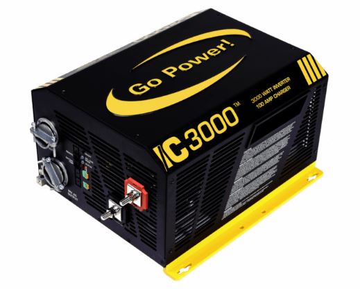 Go Power 3000W 12V Pure Sine Wave Inverter Charger with Remote Control - GP-IC-3000-12-PKG for RVs, Boats, Camping & Off-Grid Power Solutions
