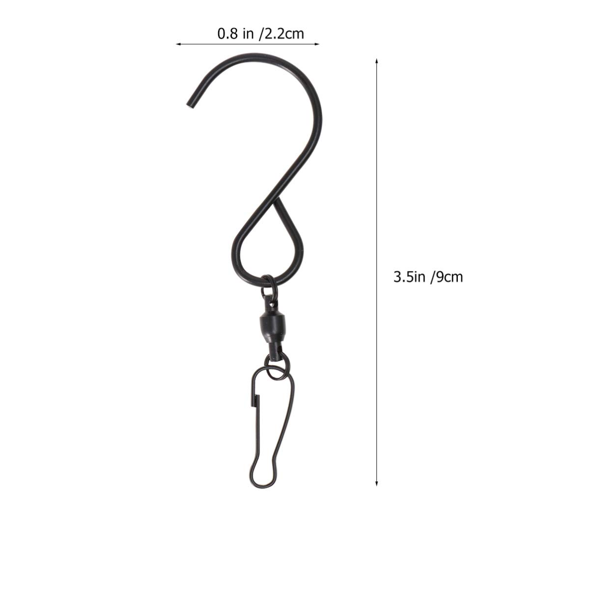 360° Swivel Display Hooks - 6 Pack Rotating Hooks for Wind Chimes, Flower Baskets & Home Decor - Durable Wall Hangers for Indoor/Outdoor Use