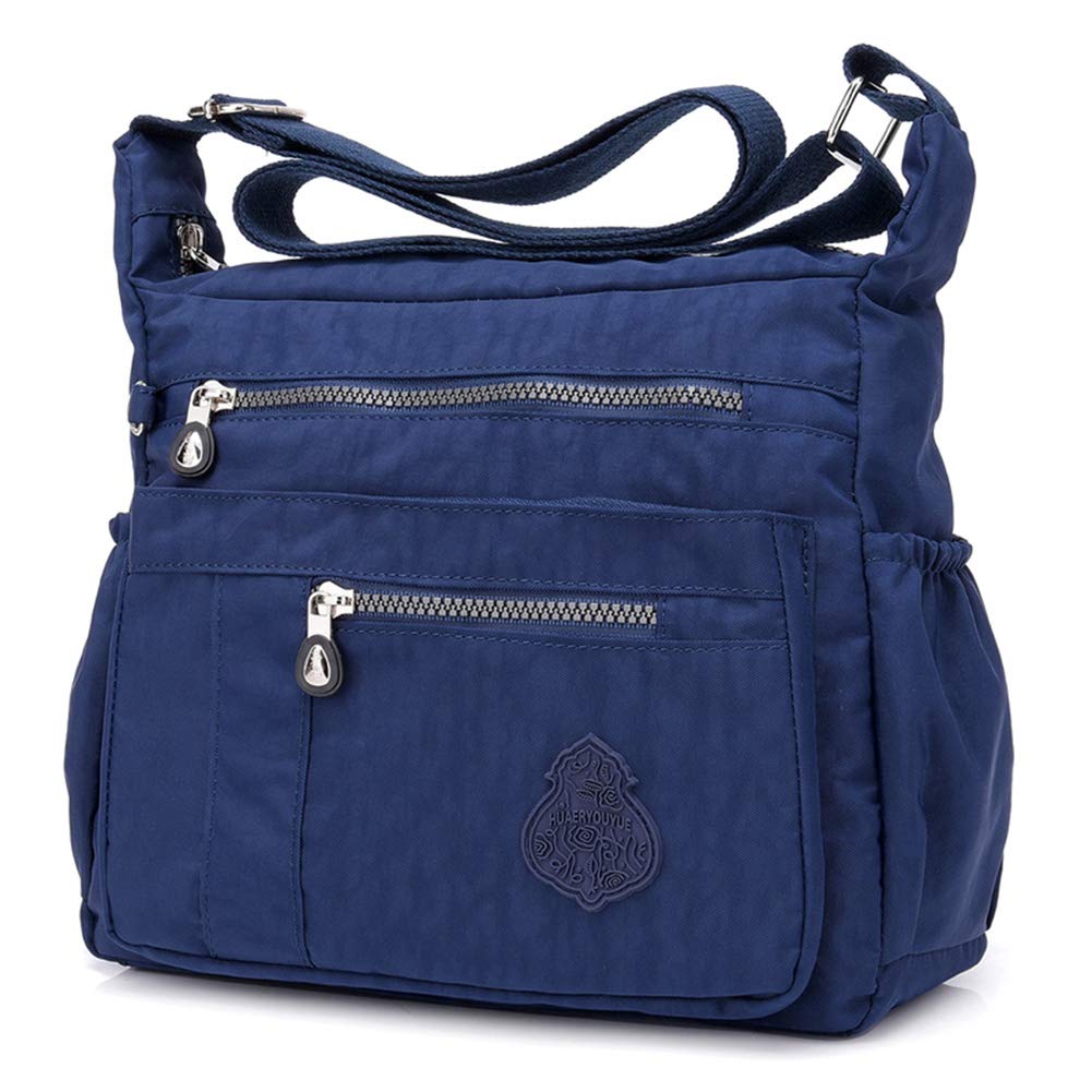 **MINTEGRA Women's Waterproof Nylon Crossbody Bag - Lightweight Shoulder Purse with Multiple Pockets for Travel, Work & Daily Use**