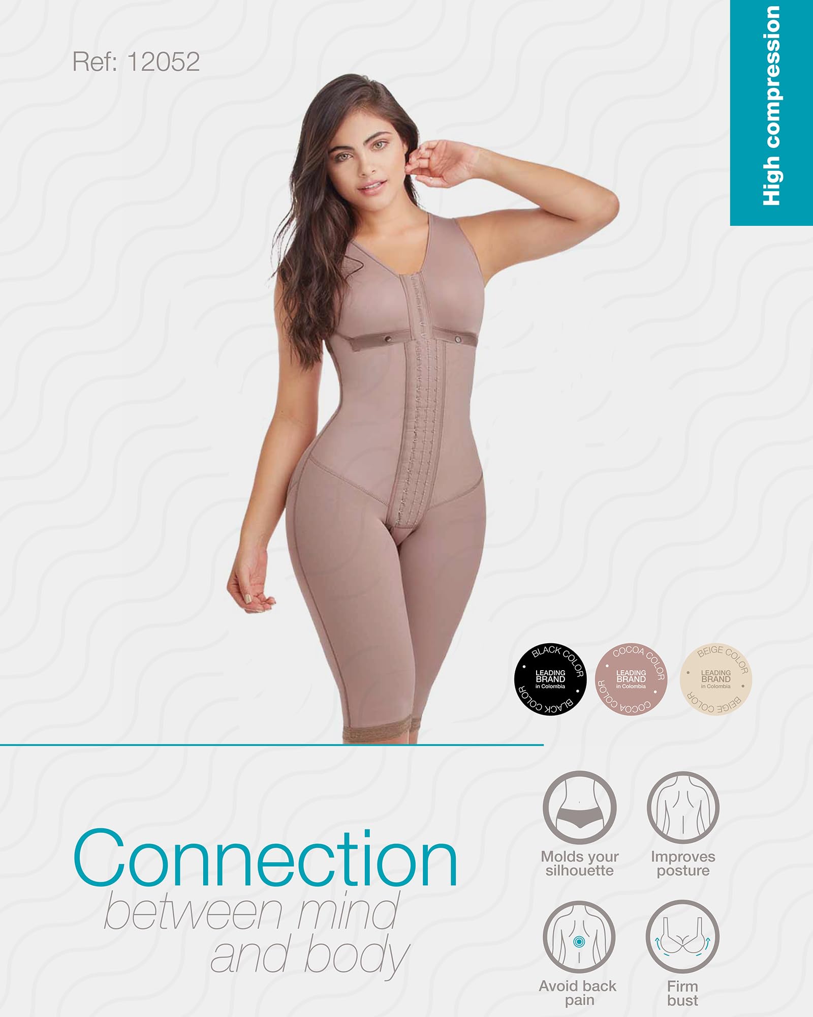 D'PRADA DELIÉ High Compression Shapewear for Women - Tummy Control Colombian Faja Girdle | Slimming Waist Trainer for Postpartum, Workout & Everyday Wear