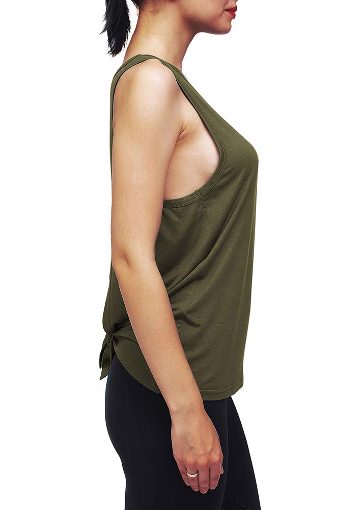 Women's Workout Yoga Tops - Open Back Shirts with Adjustable Tie Back Tank Tops for Yoga, Gym & Fitness | Breathable & Comfortable for Yoga Pants & Leggings