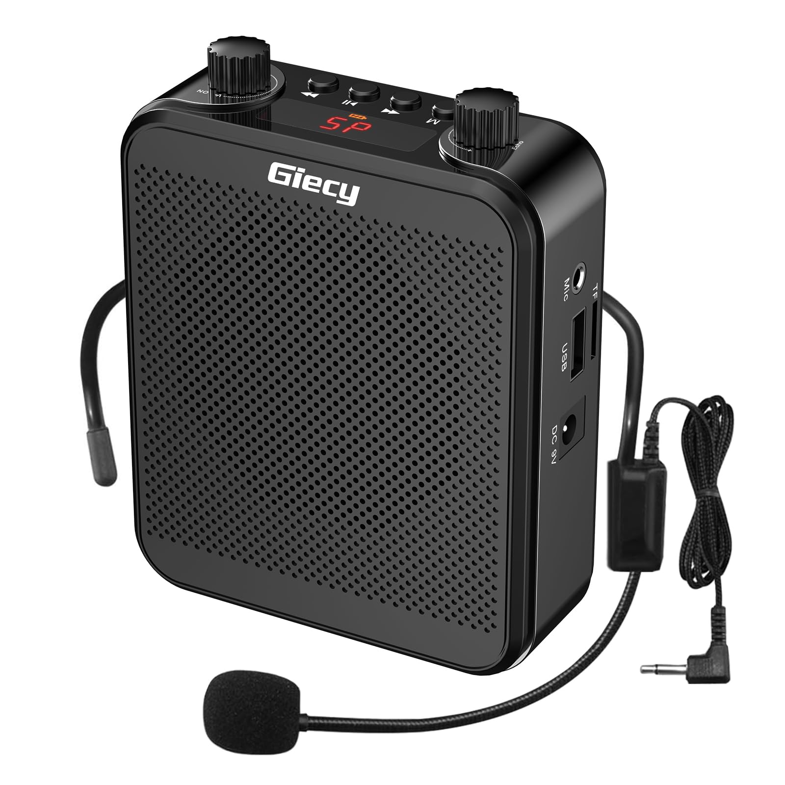Portable Bluetooth Speaker with Microphone (30W) - 7.4V/2800mAh Rechargeable Lithium Battery - Mini Voice Amplifier for Teachers, Trainers, Tour Guides & Meetings - Ideal for Outdoor Activities, Presentations & Public Speaking