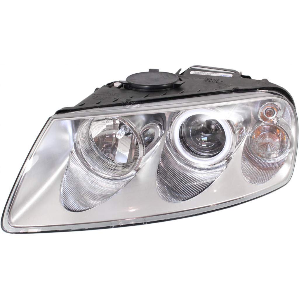 KarParts360 Compatible With Volkswagen Touareg Headlight Assembly 2004-2007 Driver Side Halogen - VW2502132 | 7L6941017BK - Replacement for Foggy or Damaged Headlights, Night Driving Safety Upgrade