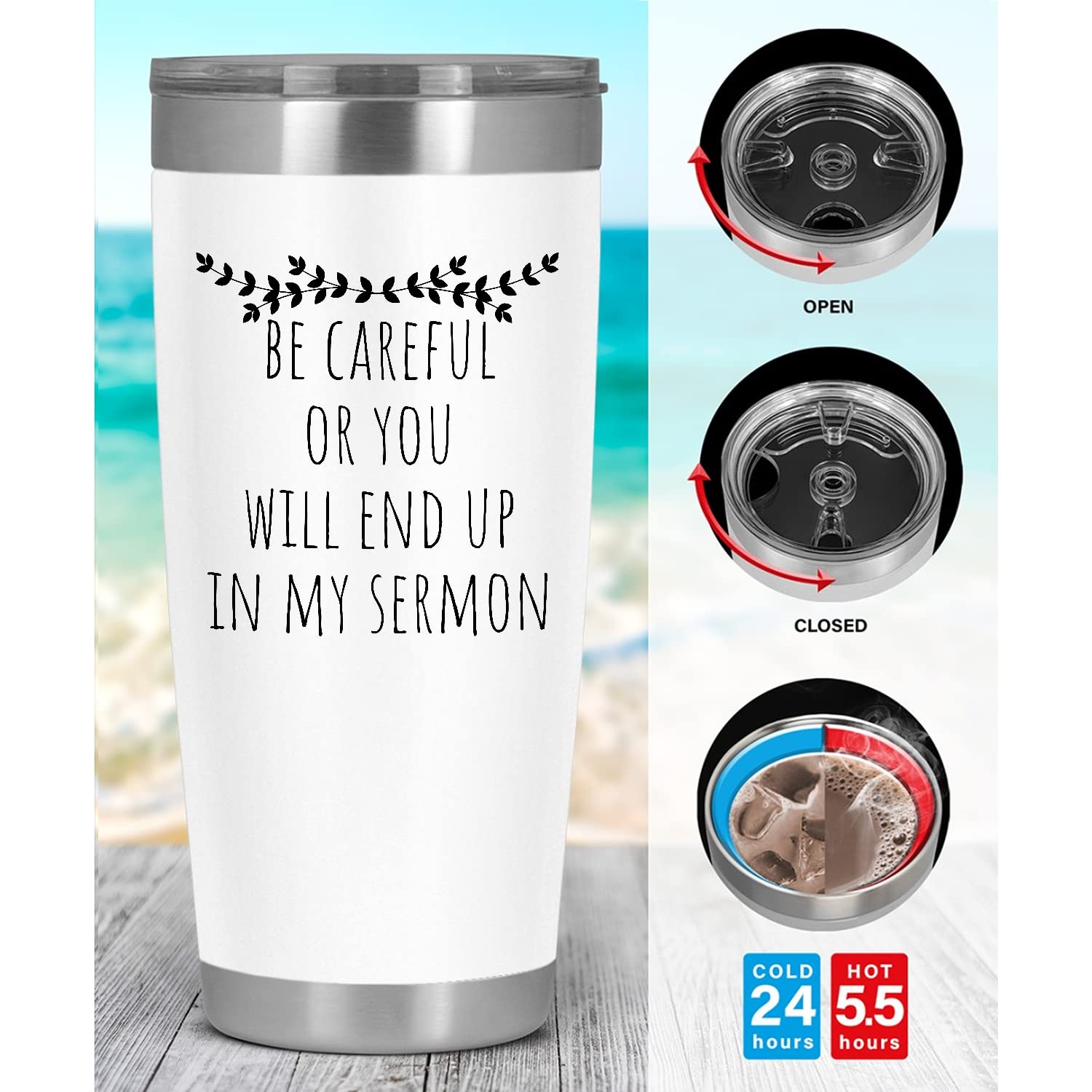 Personalized 20Oz Stainless Steel Tumbler with Funny Quotes - Custom Name Coffee Cup & Tea Mug - Meaningful Gift for Friends & Coworkers - Perfect for Office, Travel, and Daily Use