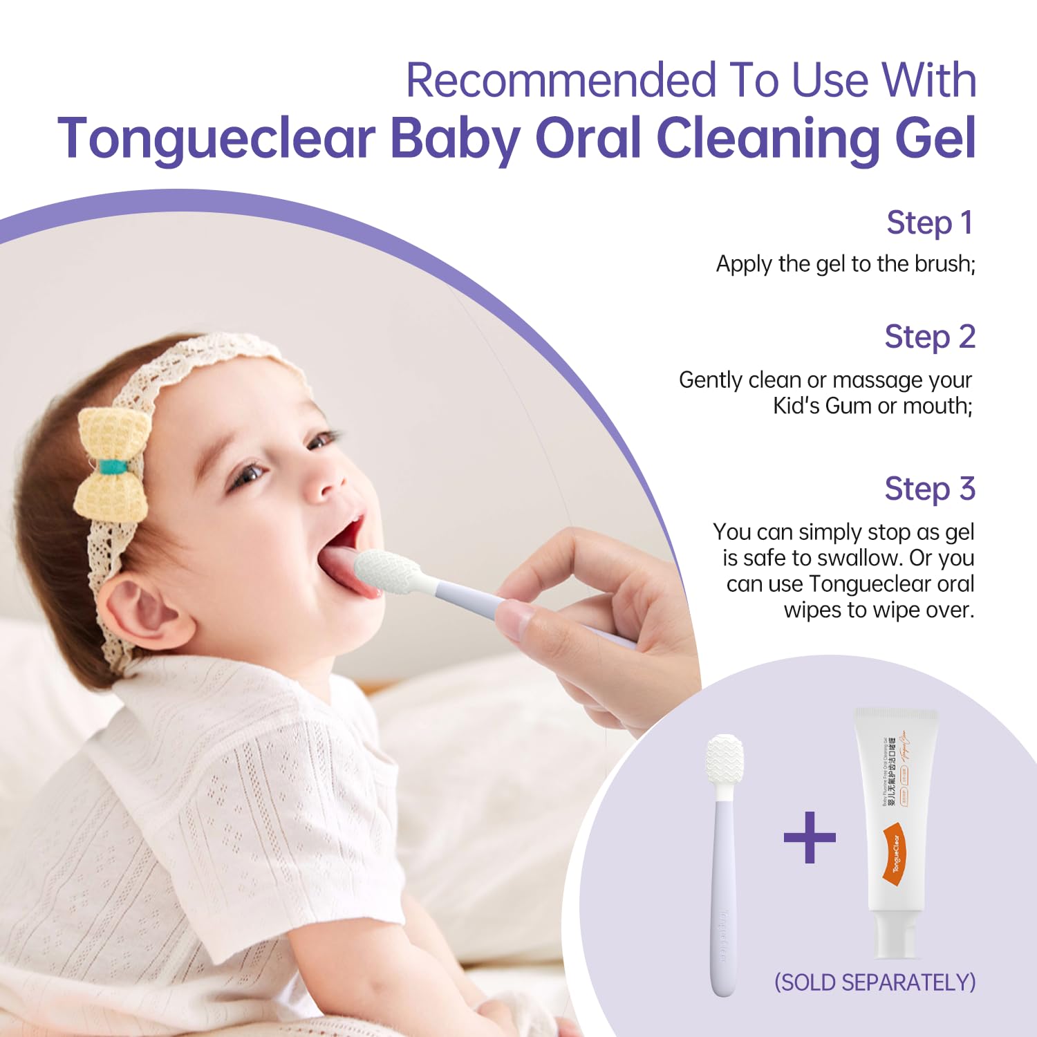 Baby Tongue Scraper & Oral Cleaner for Newborns & Toddlers - Gentle Infant Tongue Cleaner, Soft Toothbrush for Teeth & Gum Care - Perfect for Daily Baby Oral Hygiene & Fresh Breath