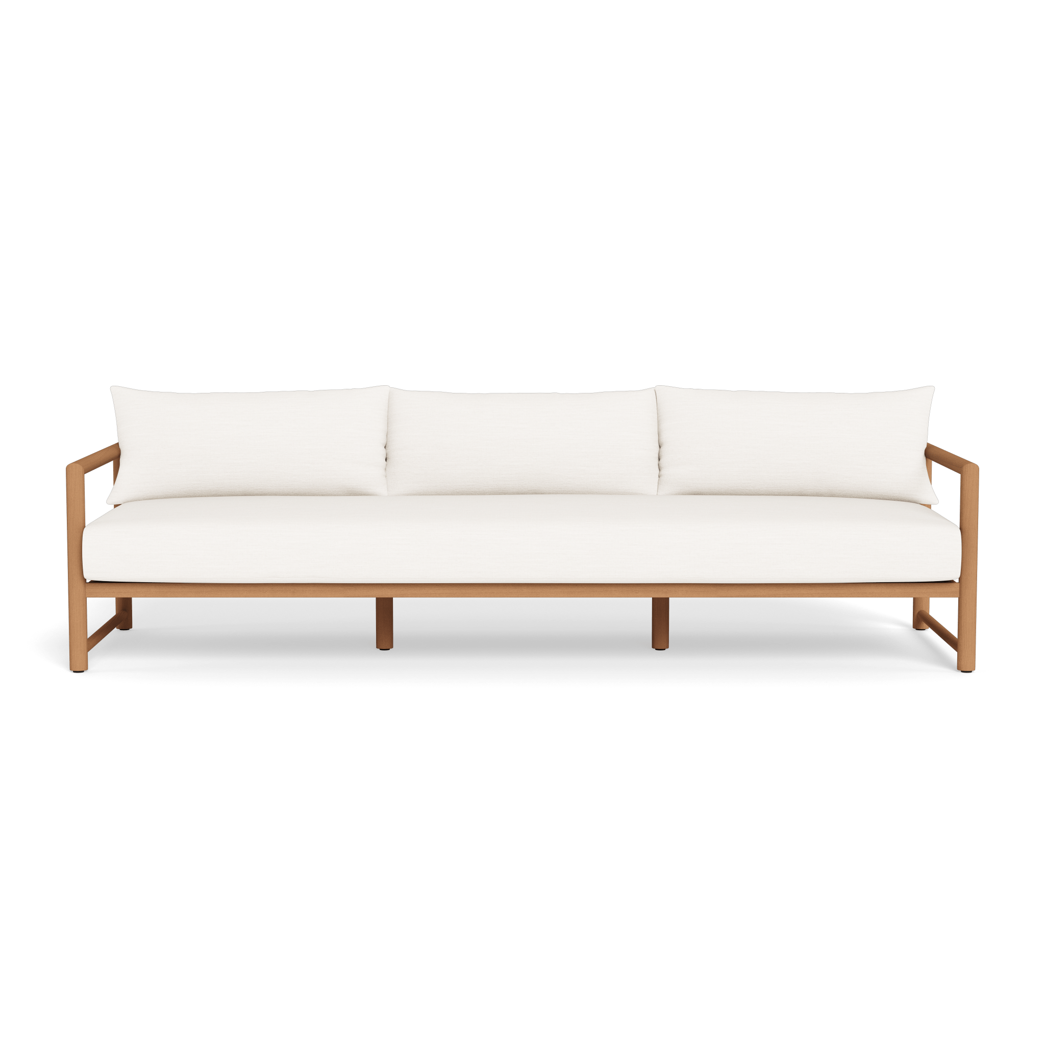 Premium Breeze XL Teak 3-Seater Outdoor Sofa Set - Waterproof & Weather-Resistant Patio Furniture for Garden, Poolside & Backyard Relaxation