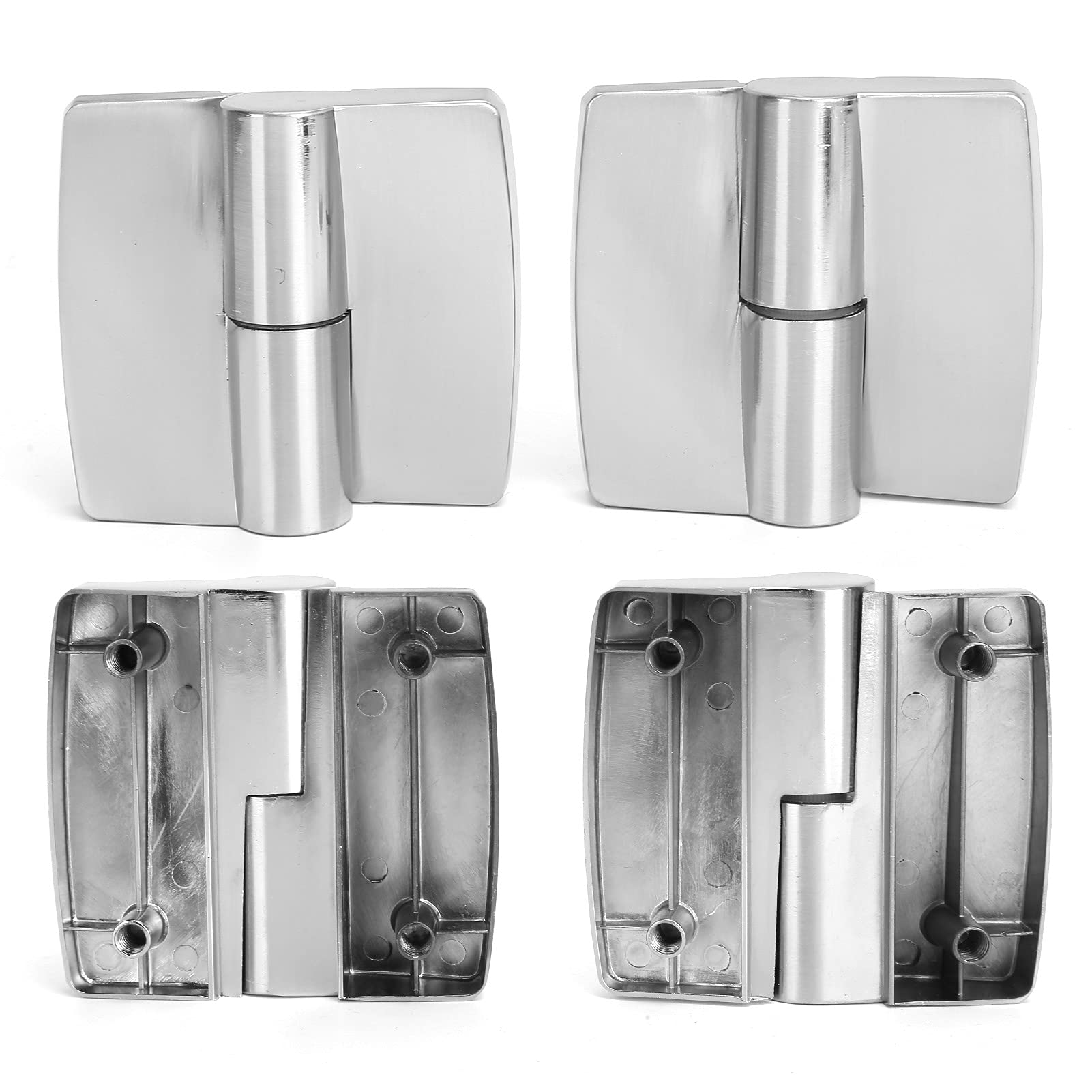 Stainless Steel Door Hinges 2 Pack - Heavy Duty Cabinet Hinges for Furniture, Gates & Doors - Smooth Opening & Quiet Closing - Perfect for Kitchen Cabinets, Wardrobes & Interior Doors