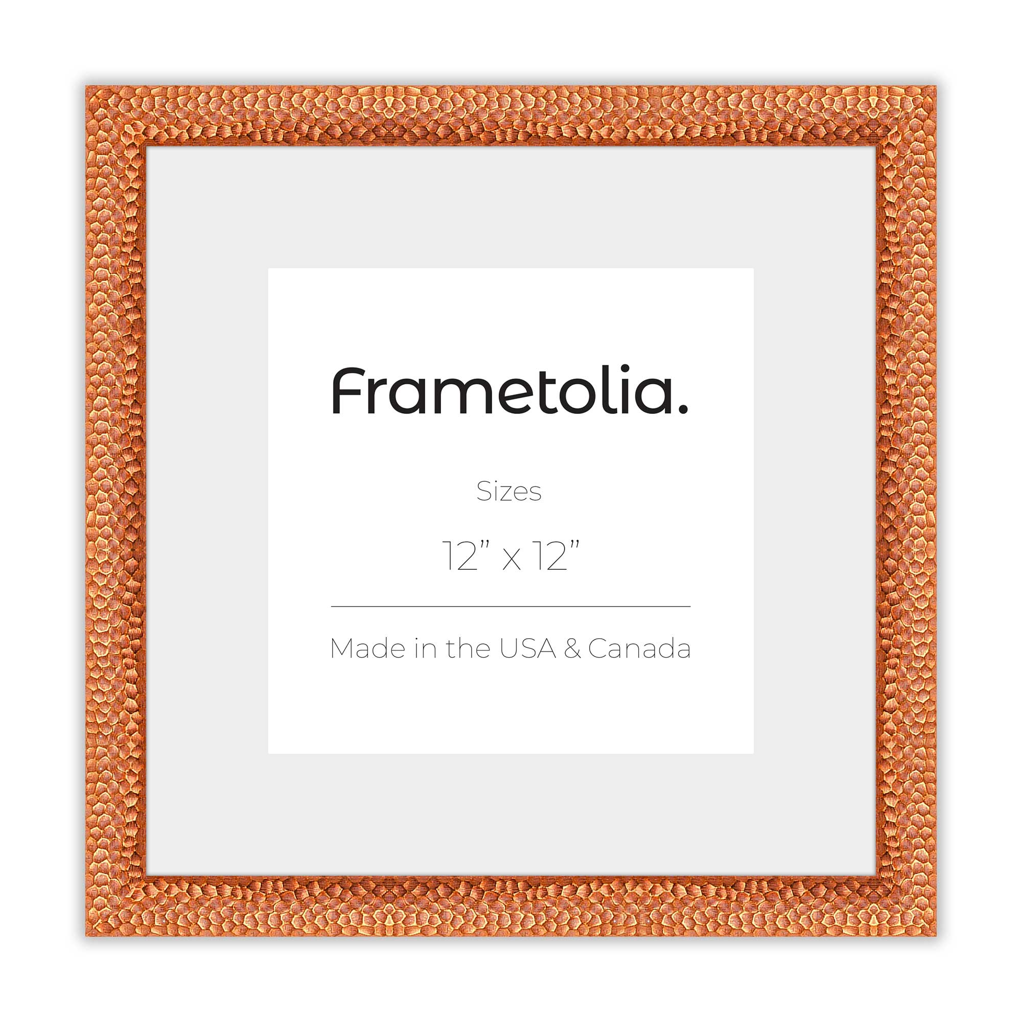 Hammered Copper Wall Frame - Medium Width, Rustic Home Decor for Living Room, Bedroom & Office | Handcrafted Metal Photo Frame for Pictures & Artwork