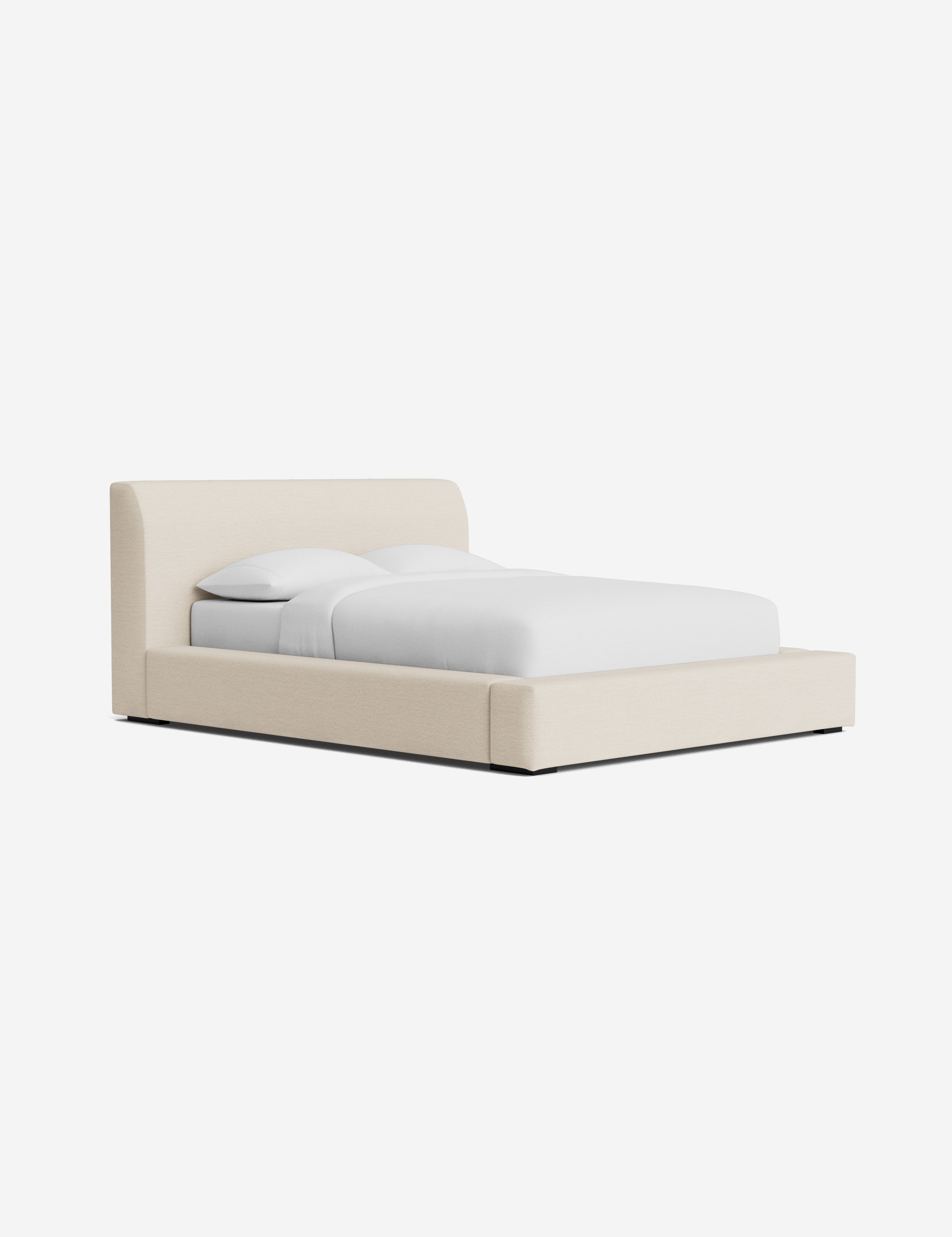 Clayton Platform Bed Frame - Queen Size, Modern Minimalist Wooden Bed with Sturdy Slat Support - Perfect for Bedroom, Guest Room, or Studio Apartment