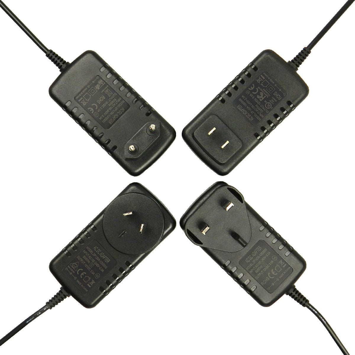 UL CUL Certified Wall Plug LED Power Adapter - CE Certified 110V/220V AC to 12V/24V DC Converter for LED Strip Lights, Landscape Lighting & Security Cameras