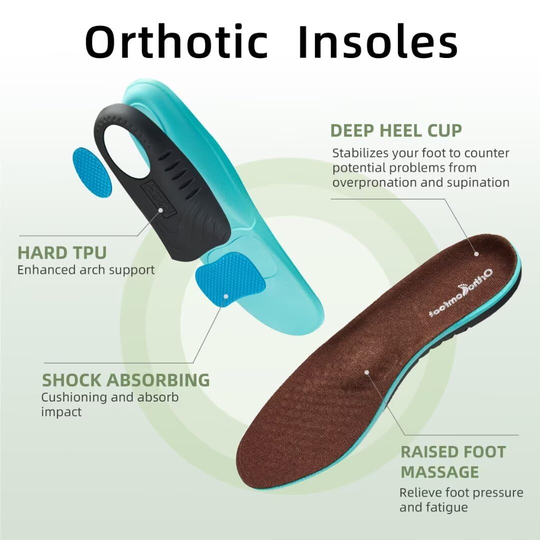 OrthoComfoot Men's Orthopedic Leather Dress Shoes - Comfortable Arch Support Oxfords for Plantar Fasciitis & Heel Pain Relief - Business Casual Work Shoes with Thick Sole for All-Day Walking - Ideal for Office, Travel & Formal Occasions