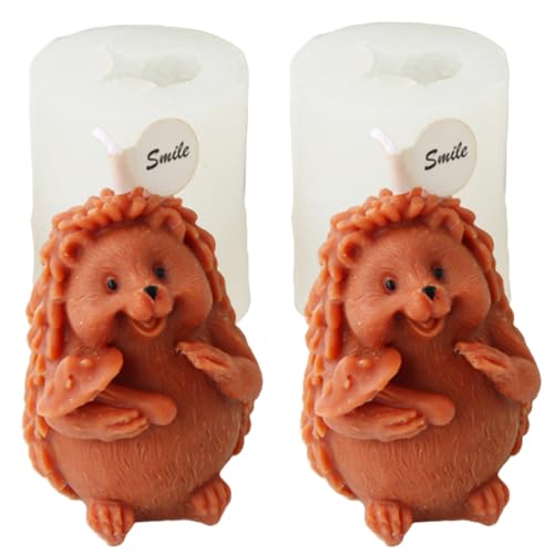 2 Pack Hedgehog Candle Mold-mushrooms