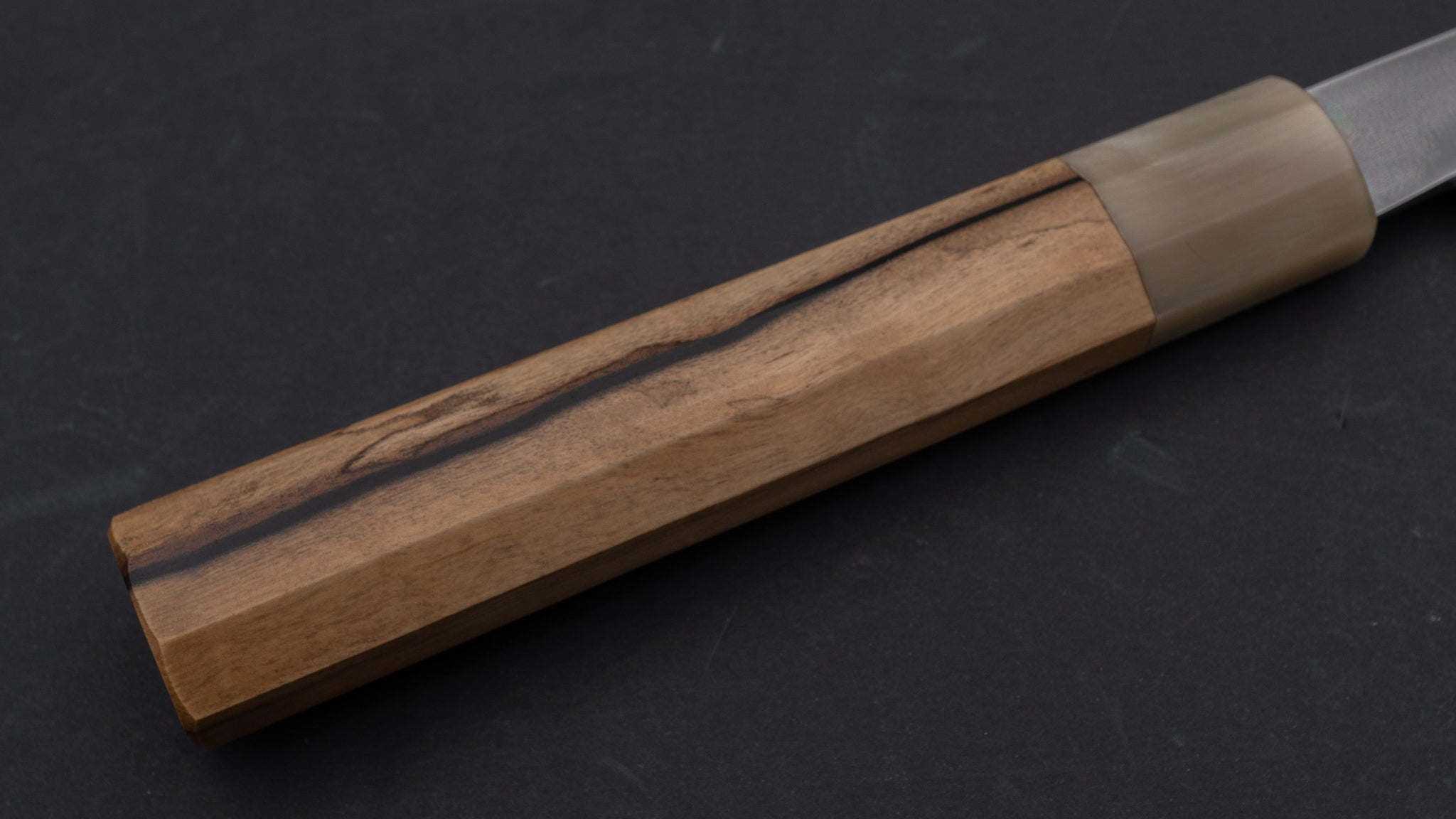 Hitohira Togashi Yohei White #1 Mizu Honyaki Gyuto 240mm Japanese Chef Knife - Kurokaki Persimmon Handle (#008/White Handle with Saya) - Perfect for Sushi, Sashimi & Precision Cutting