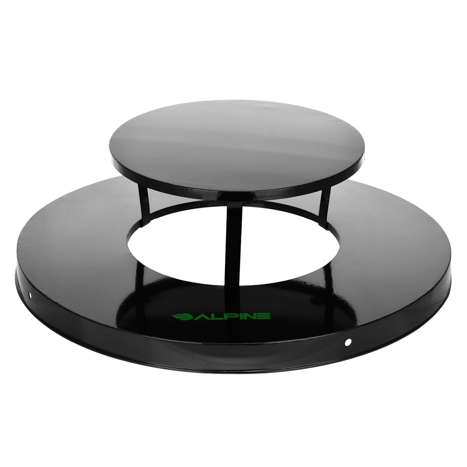 Alpine Commercial Outdoor Trash Can Lid - Durable Weatherproof Round Metal Garbage Can Cover for Rain Protection | Perfect for Parks, Restaurants & Outdoor Spaces