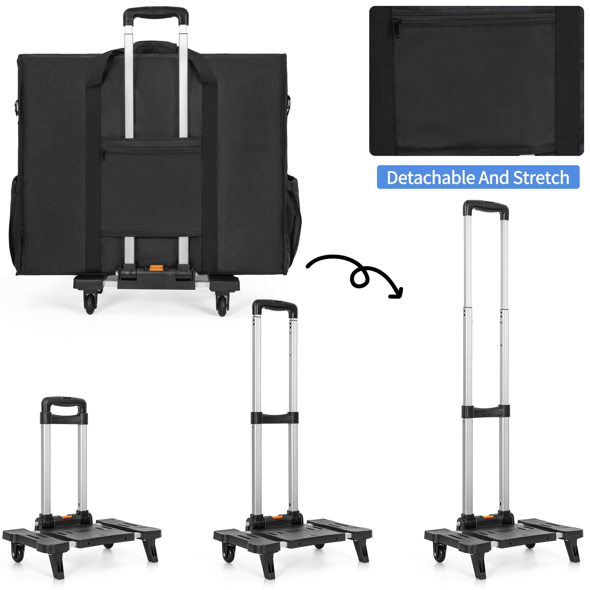 Rolling Travel Tote Bag with Wheels for 27-inch iMac Desktop Computer & Accessories - Perfect for Office, Home, and Travel Use