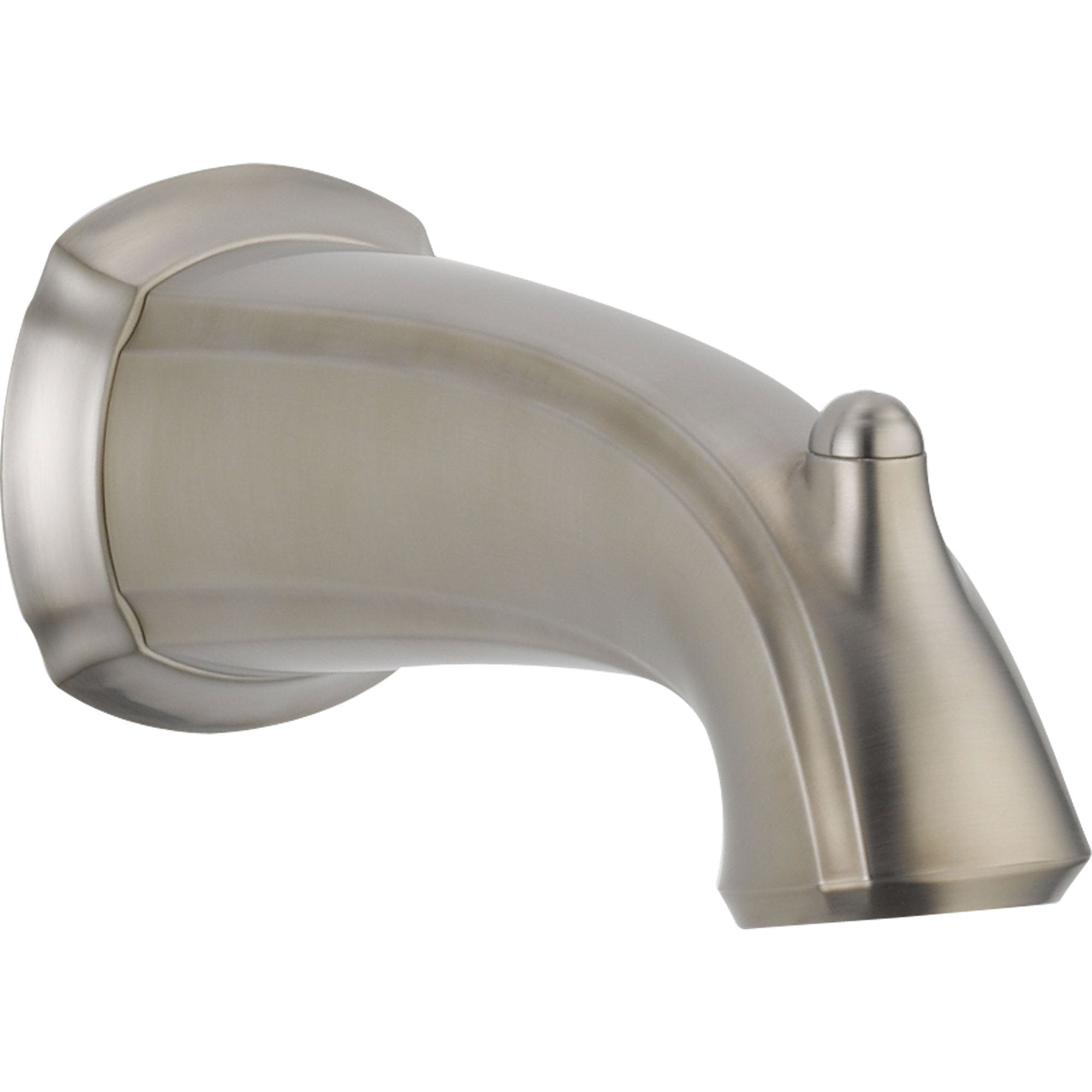 Delta Addison 7-1/2 Inch Stainless Steel Non-Diverter Tub Spout 587567 - Perfect for Bathroom Faucet Replacement & Shower Installations