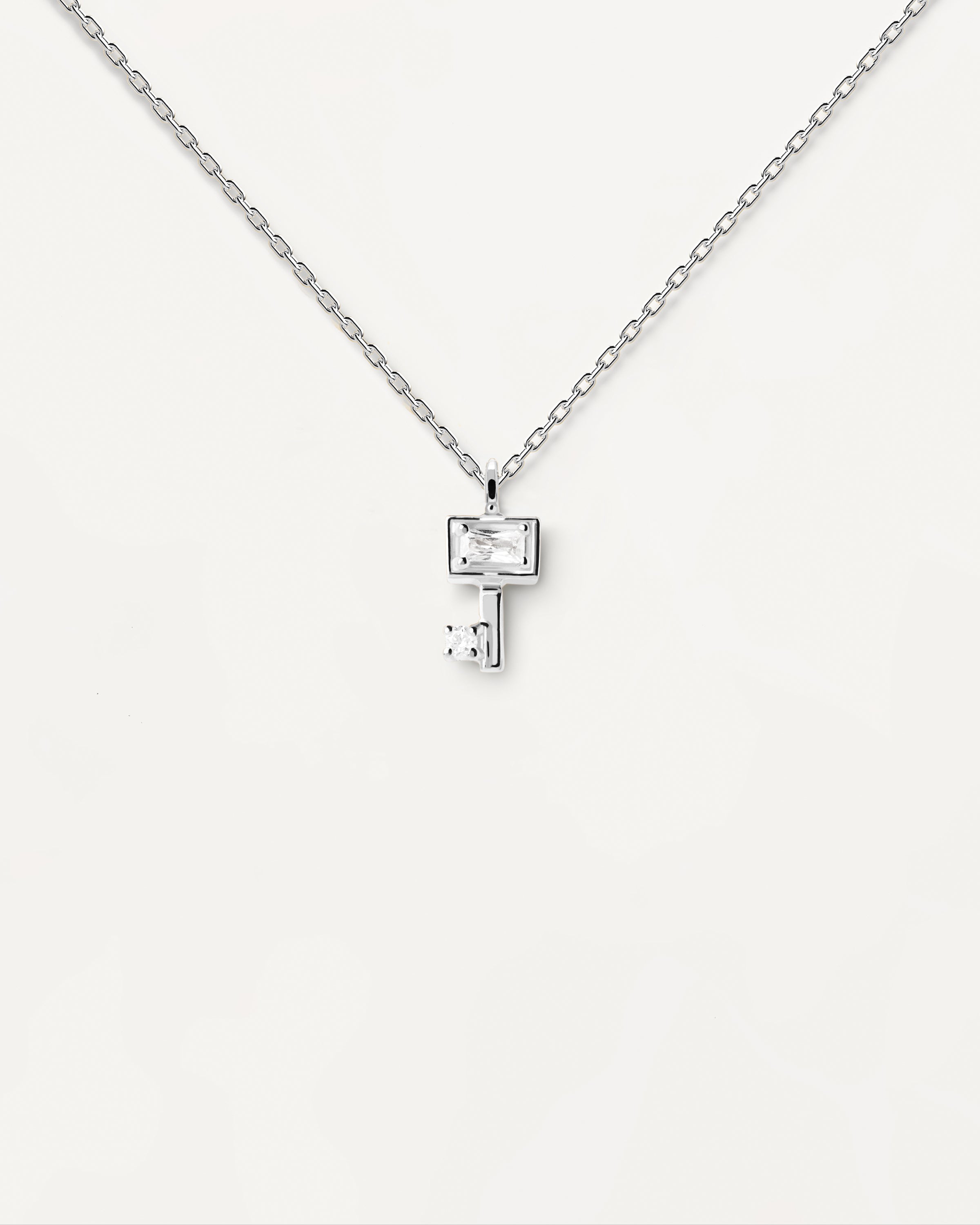 Elegant Sterling Silver Key Necklace for Women - Perfect for Everyday Wear, Gifts & Special Occasions