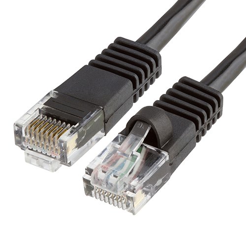 GTMax Black 25ft CAT5E Ethernet Cable - High-Speed RJ45 Network Patch Cord for PC, Mac, Laptop, PS2, PS3, Xbox, Xbox 360 - Ideal for Gaming, Streaming & Home Office Internet Connection