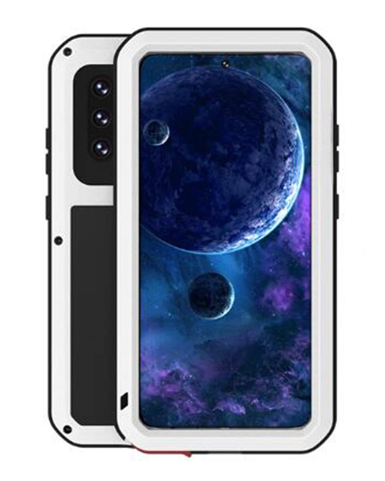 Shockproof Waterproof Phone Case for Samsung Galaxy A52 - Heavy Duty Metal Armor Protection, Dirt Proof & IP68 Certified (White) | Perfect for Outdoor Activities, Sports & Extreme Conditions