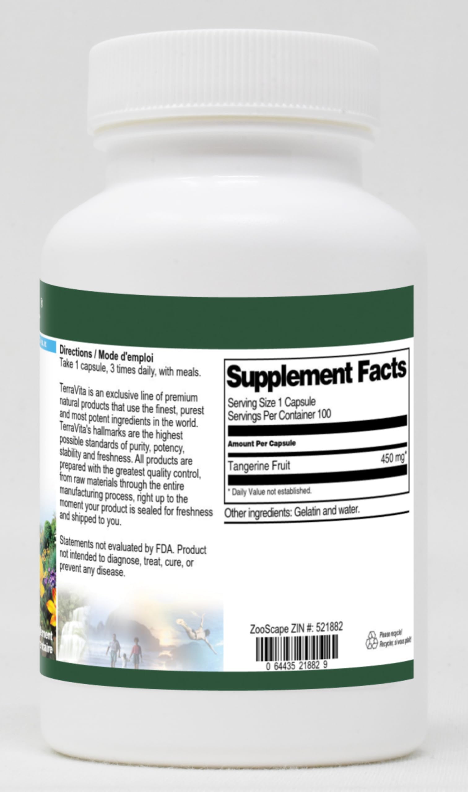 Premium Tangerine Fruit Extract 450mg (100 Capsules per Bottle, 2-Pack) - Natural Citrus Supplement for Immune Support & Energy Boost - Perfect for Daily Wellness & Fitness Routines