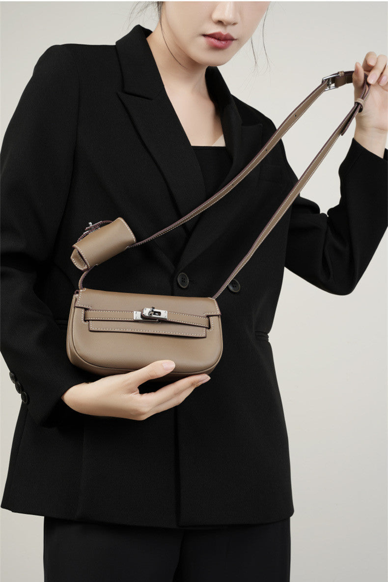 Mini Saddle Crossbody Bag for Women - Small Leather Shoulder Purse with Adjustable Strap - Perfect for Travel, Shopping & Everyday Use