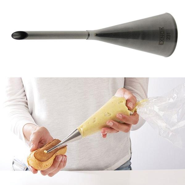 Professional Pastry Filling Tip for Cake Decorating - Stainless Steel Icing Nozzle for Baking, Cupcakes & Desserts - Perfect for Home Bakers & Professional Chefs