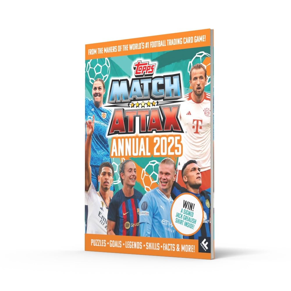 Match Attax Annual 2025 - Official Football Trading Card Game Collection with Top Teams & Players | Stats, Puzzles & Facts for Soccer Fans | Perfect Gift for Collectors & Game Nights