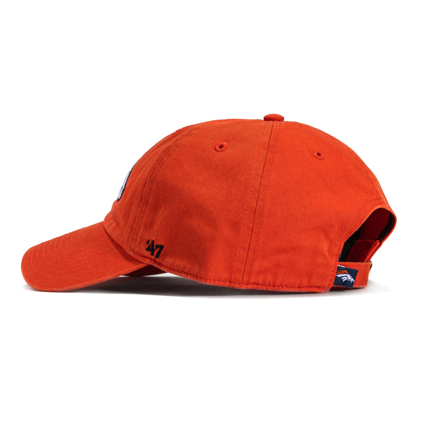 47 Brand Denver Broncos Cleanup Adjustable Hat - Orange | NFL Team Logo Baseball Cap for Men & Women | Perfect for Game Day, Outdoor Sports & Casual Wear