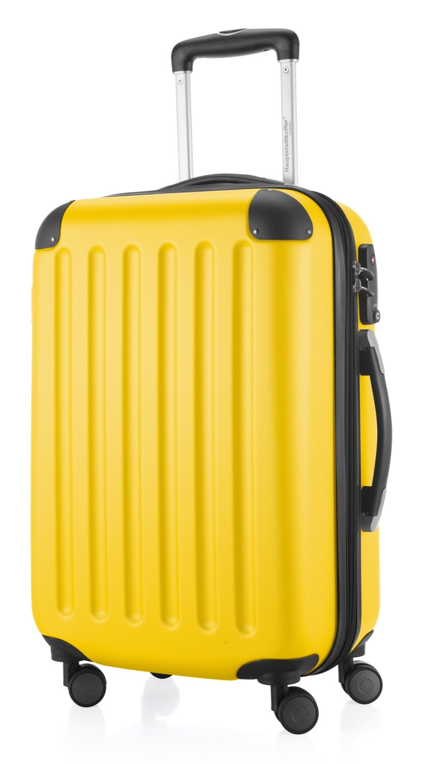 Premium Yellow 55cm Suitcase - Lightweight Durable Luggage for Travel, Business Trips & Weekend Getaways | Hauptstadtkoffer Brand